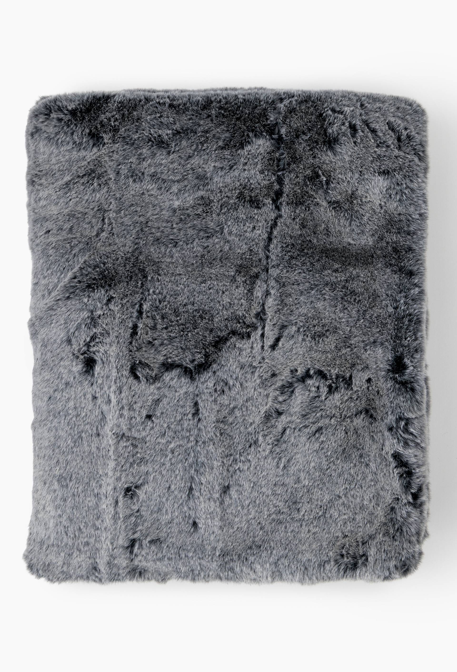 Plaid lapin premium, 130x170cm, polyester recycl&eacute;, Gris fonc&eacute;, large image number 1.0