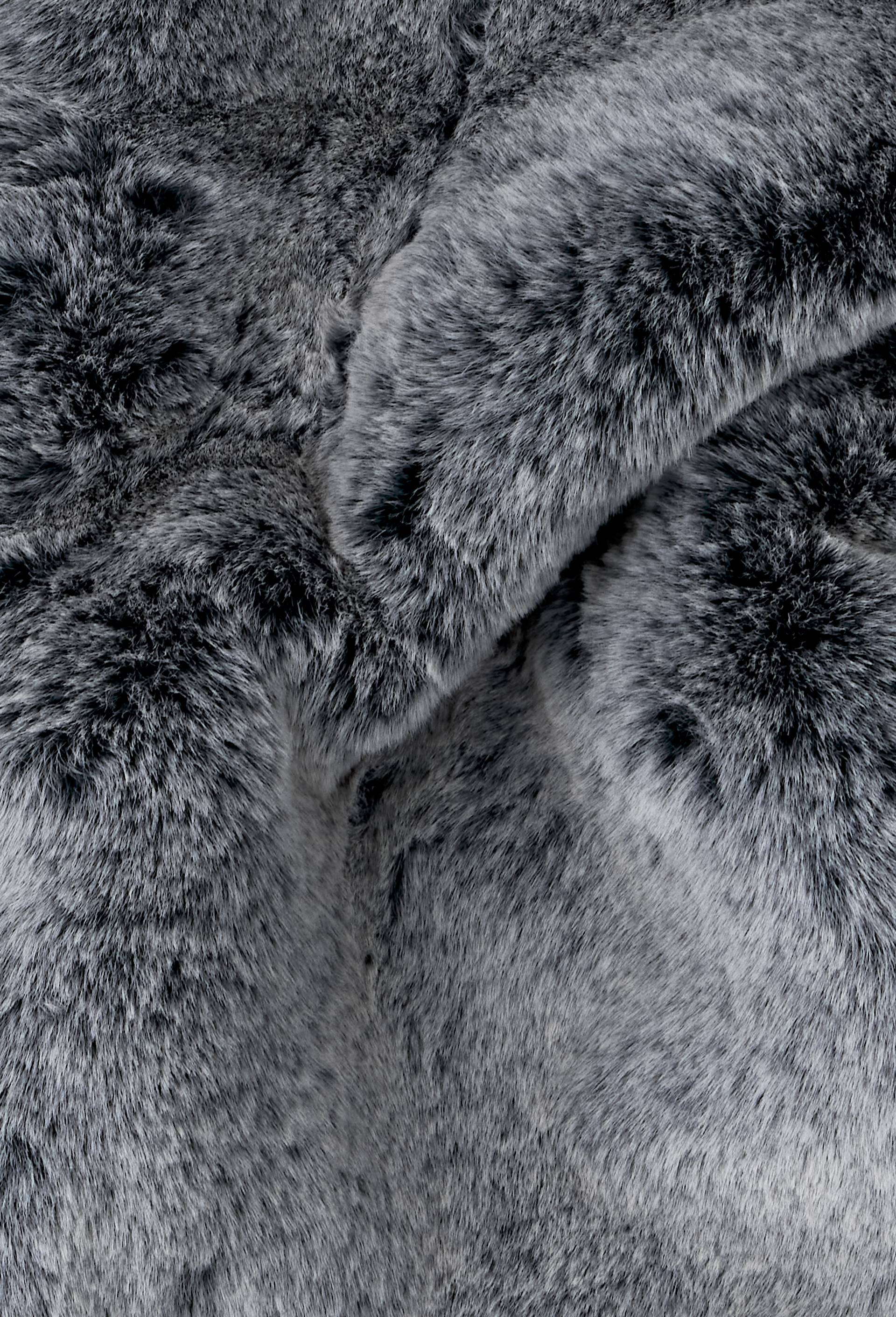 Plaid lapin premium, 130x170cm, polyester recycl&eacute;, Gris fonc&eacute;, large image number 2