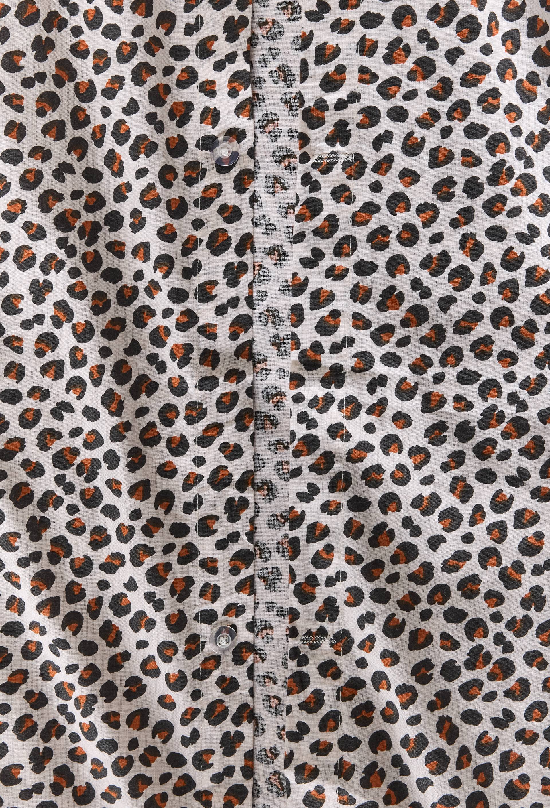 Lot housse de couette et 2 taies carr&eacute;e 63x63cm imprim&eacute;e l&eacute;opard  , 100% coton bio GOTS, Ecru, large image number 3.0