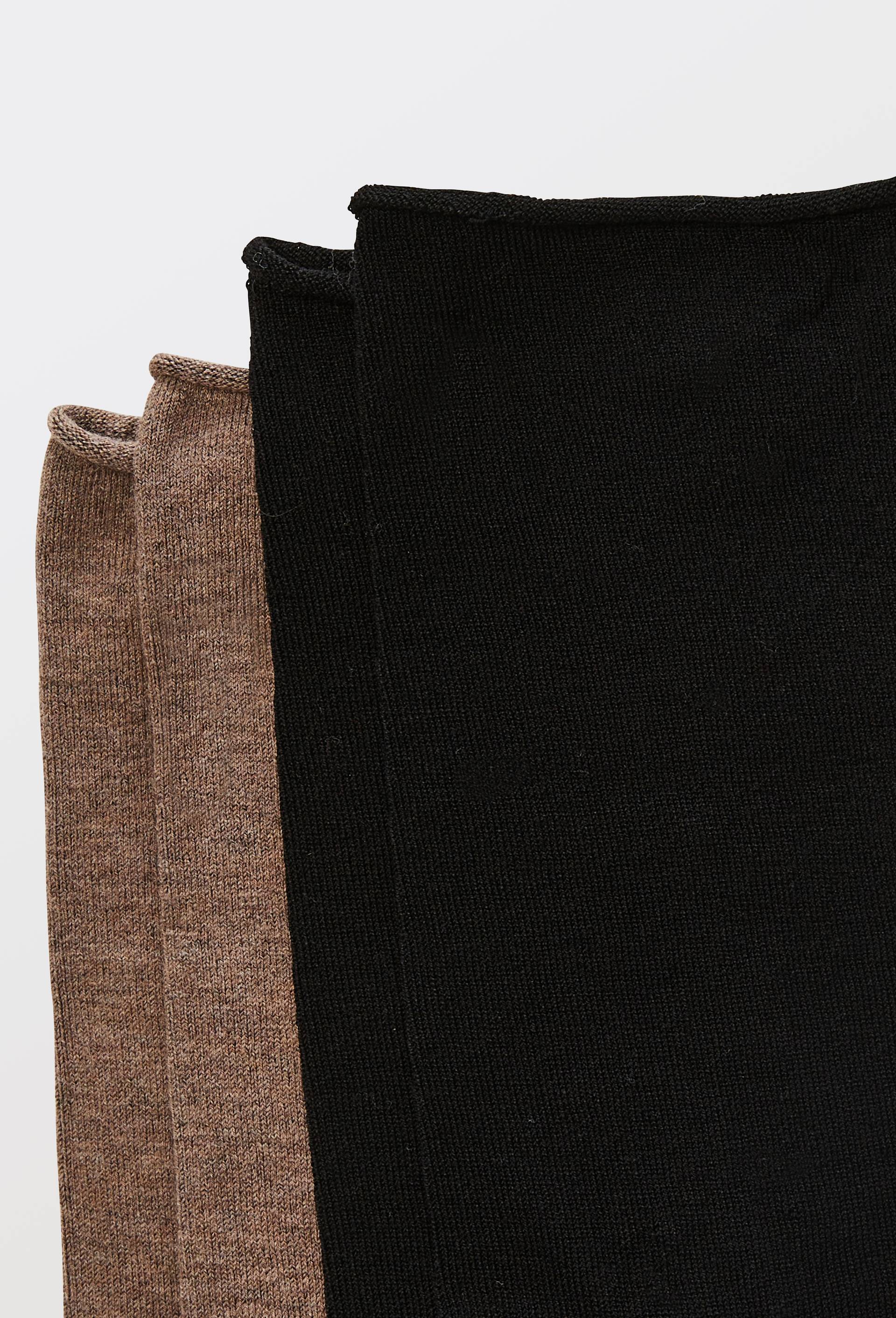Lot de 2 paires de chaussettes en fil d'&eacute;cosse, Beige fonc&eacute;, large image number 2