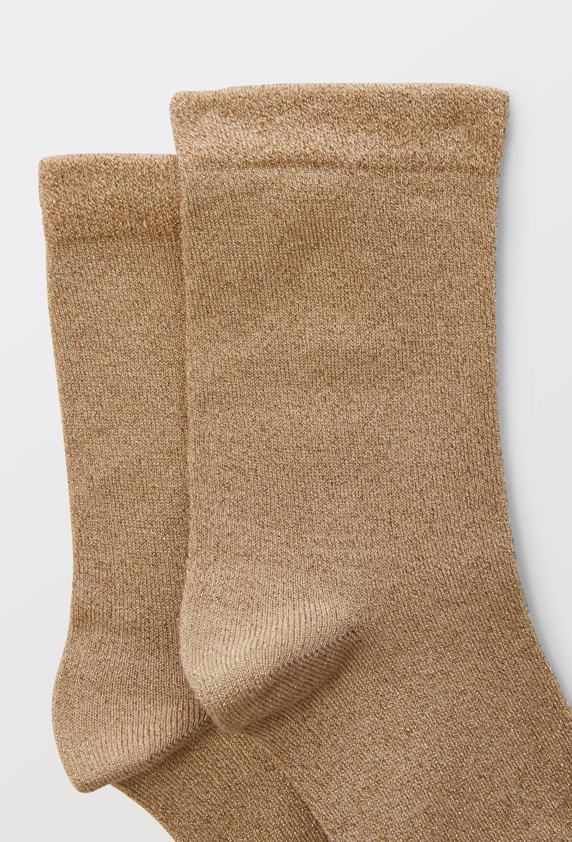 Paire de chaussettes en lurex, Or, large image number 1.0