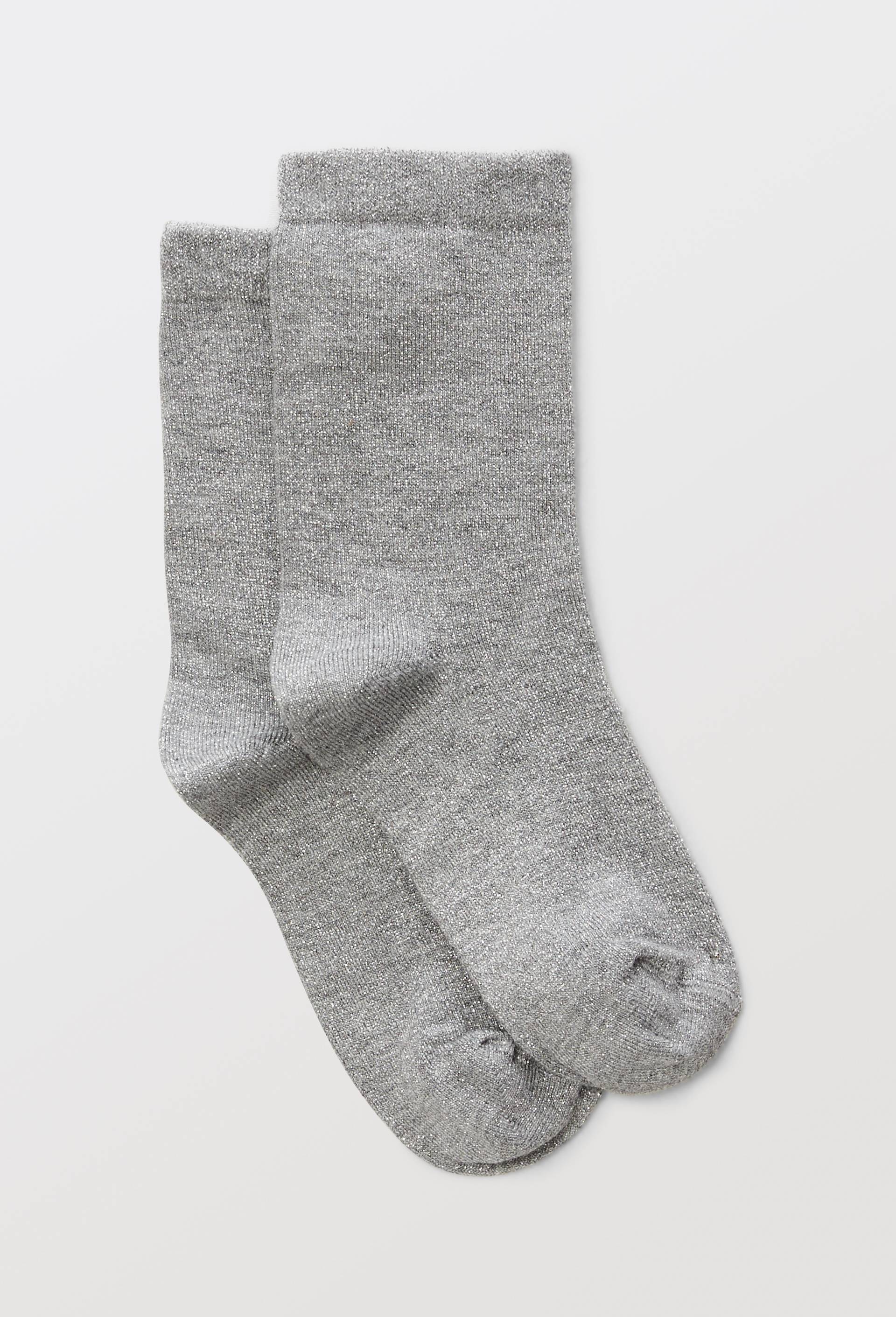 Paire de chaussettes en lurex, Gris, large image number 0
