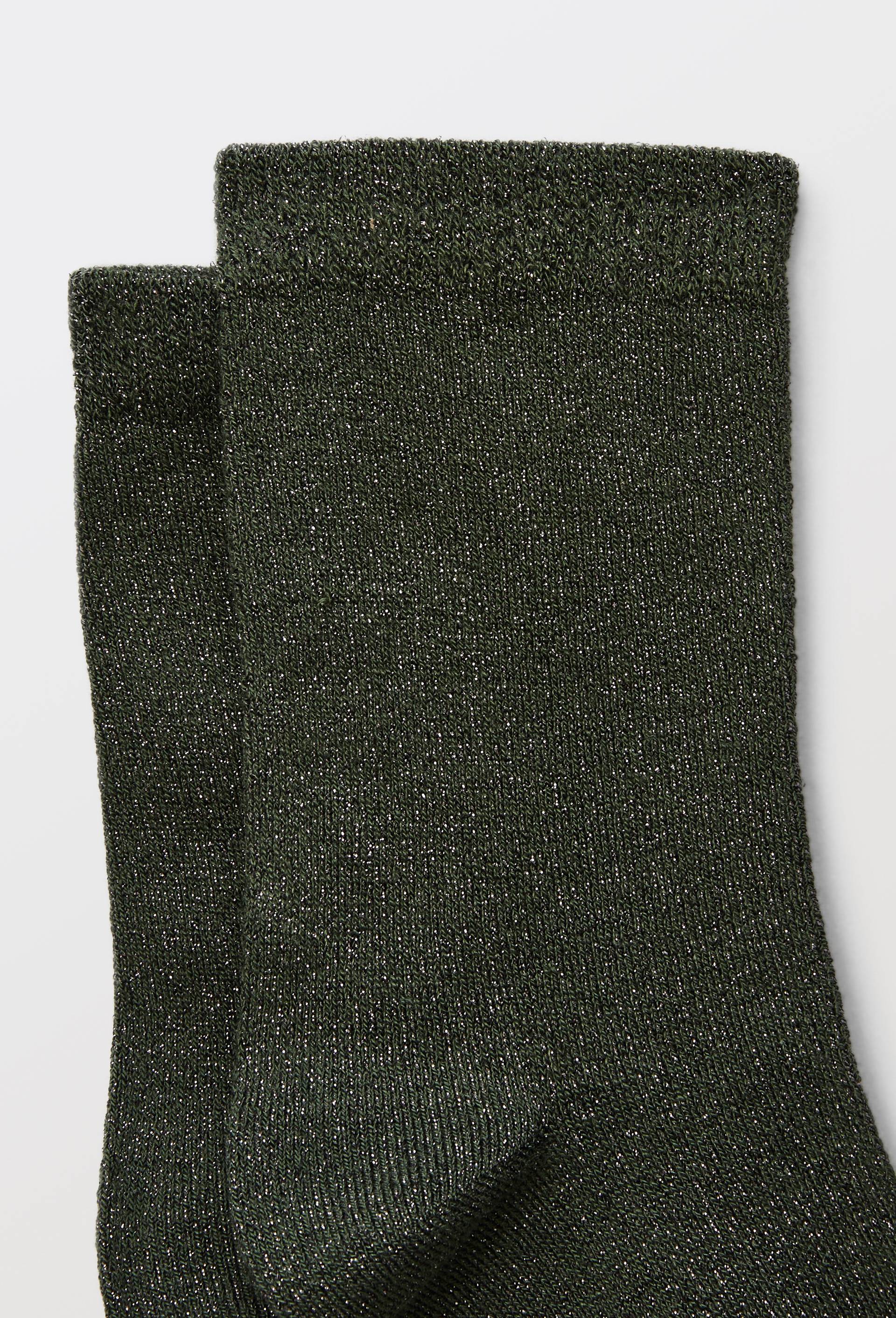 Paire de chaussettes en lurex, Vert fonc&eacute;, large image number 1