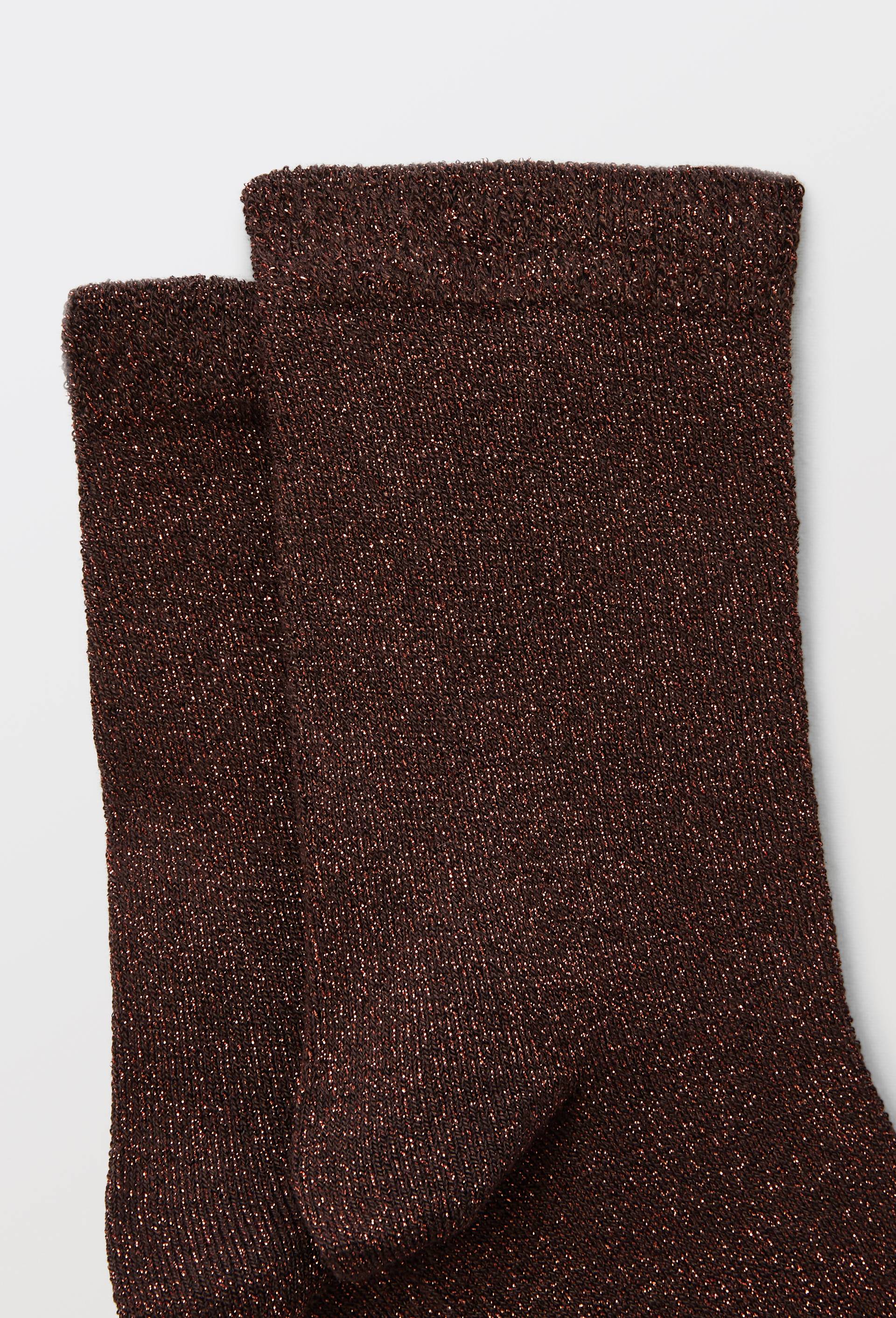 Paire de chaussettes en lurex, Brun, large image number 1.0
