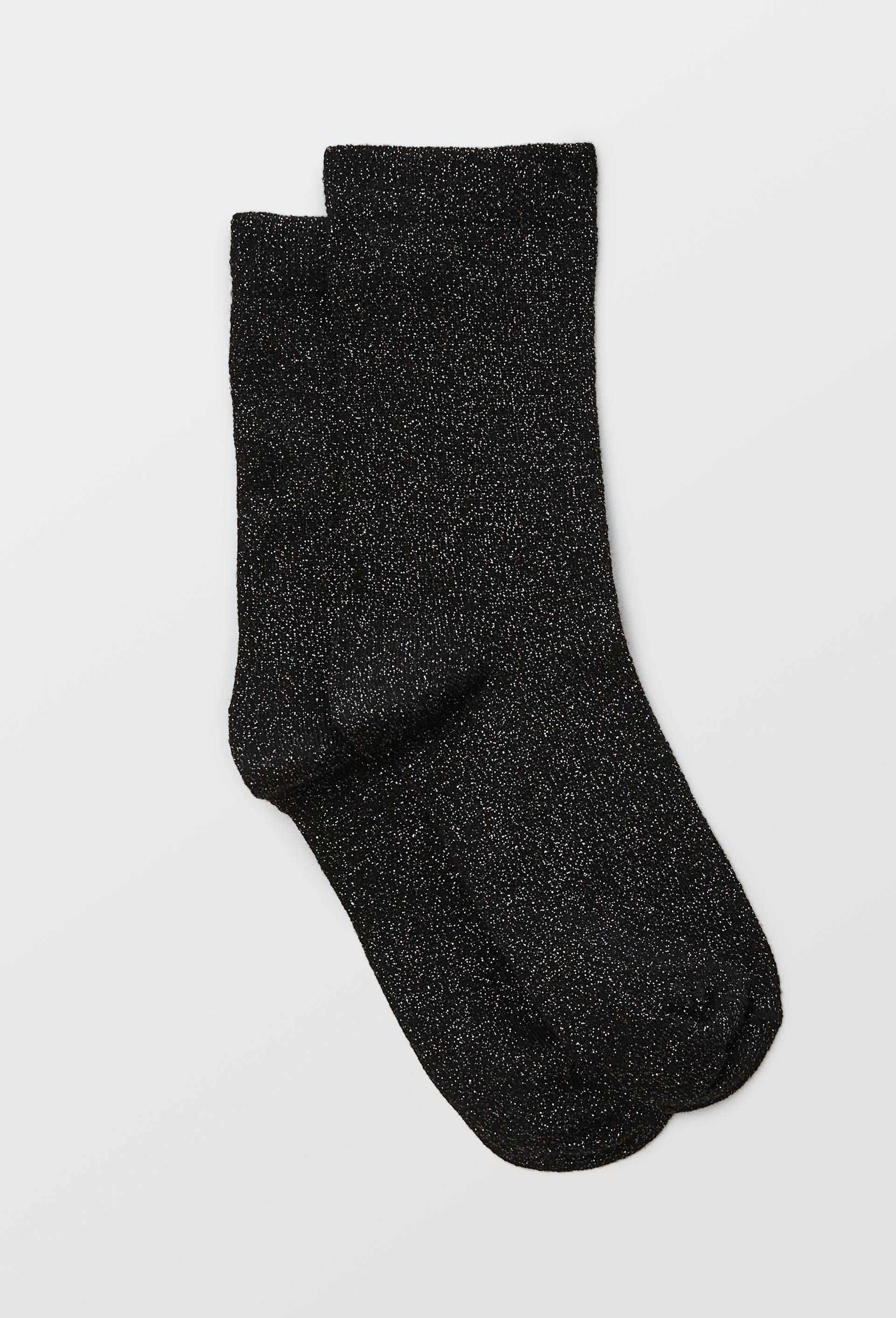 Paire de chaussettes en lurex, Noir, large image number 0