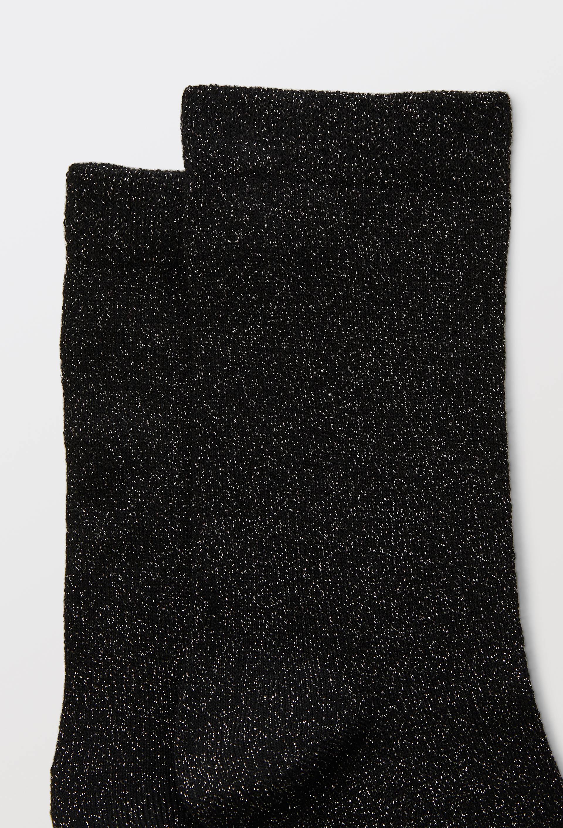 Paire de chaussettes en lurex, Noir, large image number 1.0