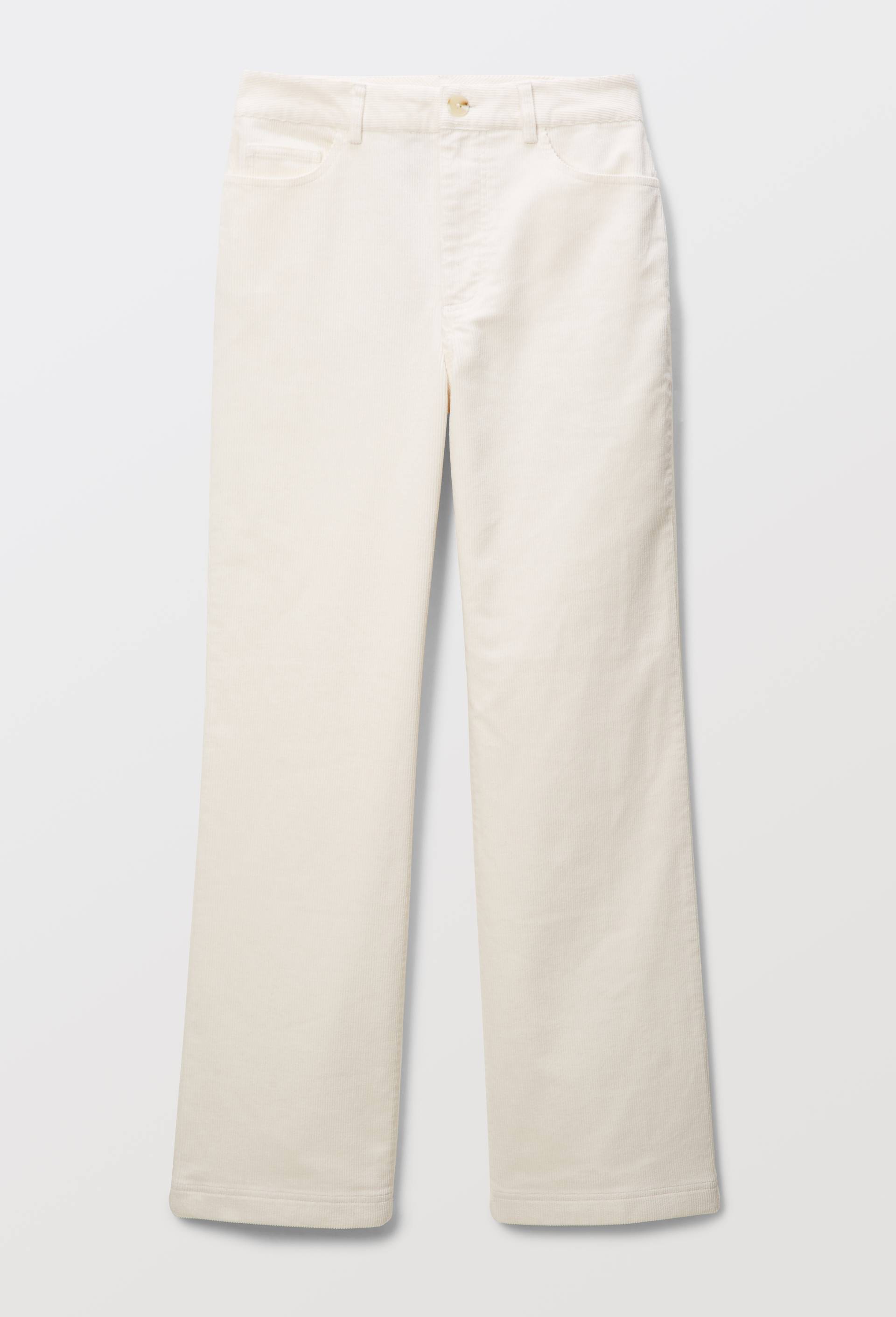Pantalon large en velours, Ecru, large image number 2.0