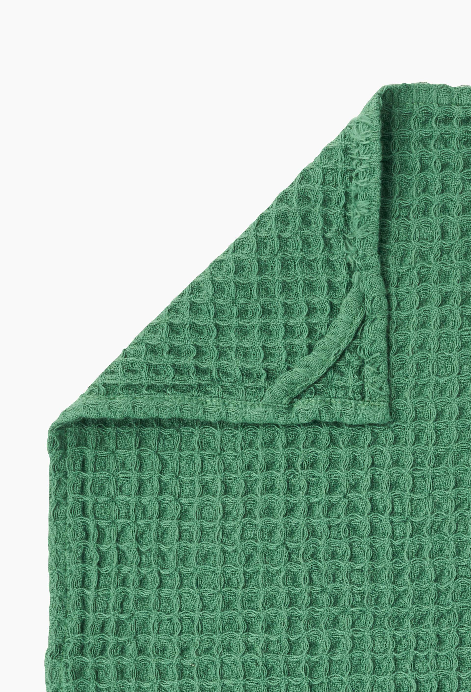 Essuie main nid d'abeille, 30x50cm, 100% coton bio GOTS, Vert, large image number 2
