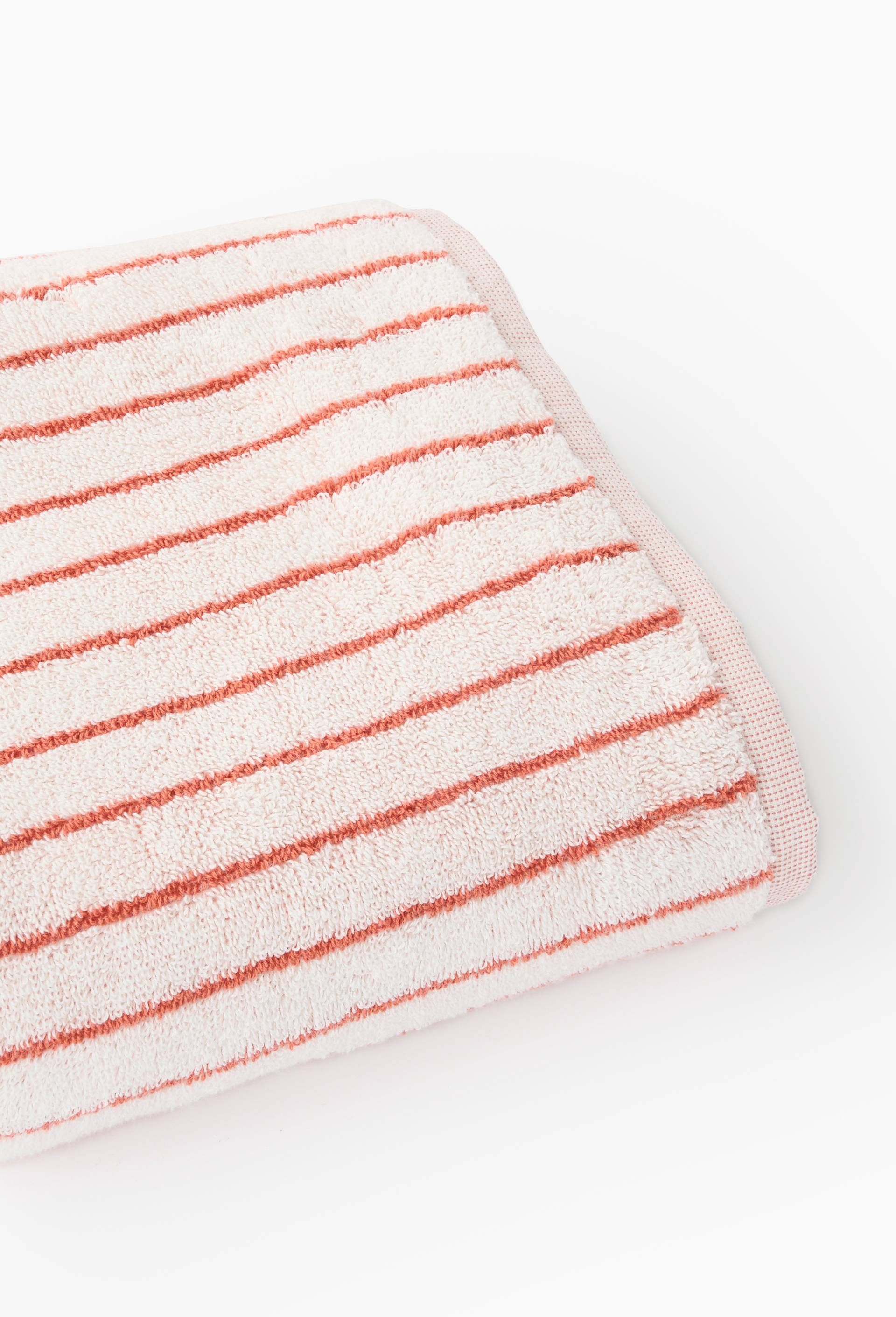 Lot serviette et drap de bain, 50x90cm et 70x130cm, 100% coton bio GOTS, Orange fonc&eacute;, large image number 1.0
