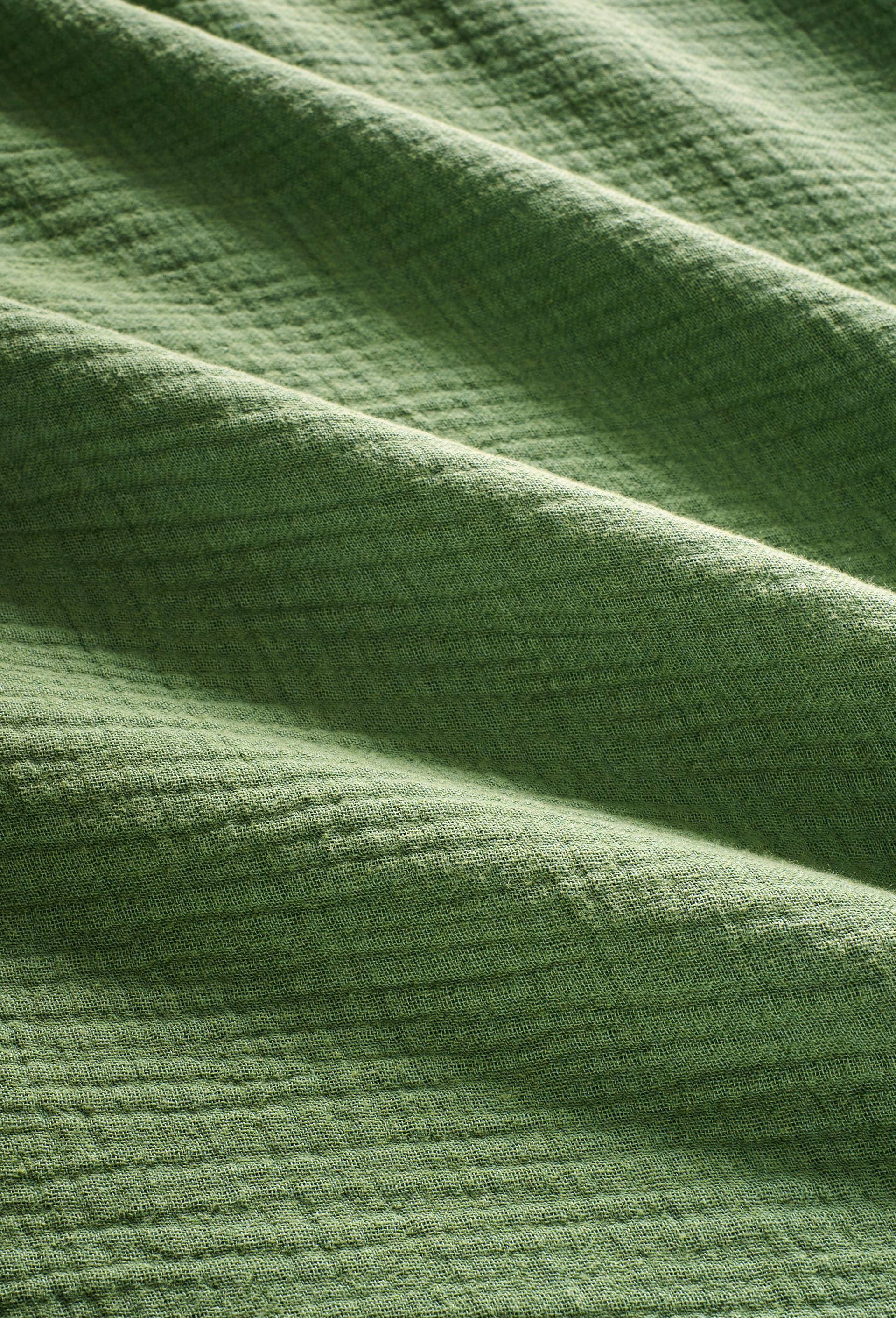 Housse de couette gaze de coton unie, 240x220cm,  100% coton bio GOTS, Vert, large image number 2