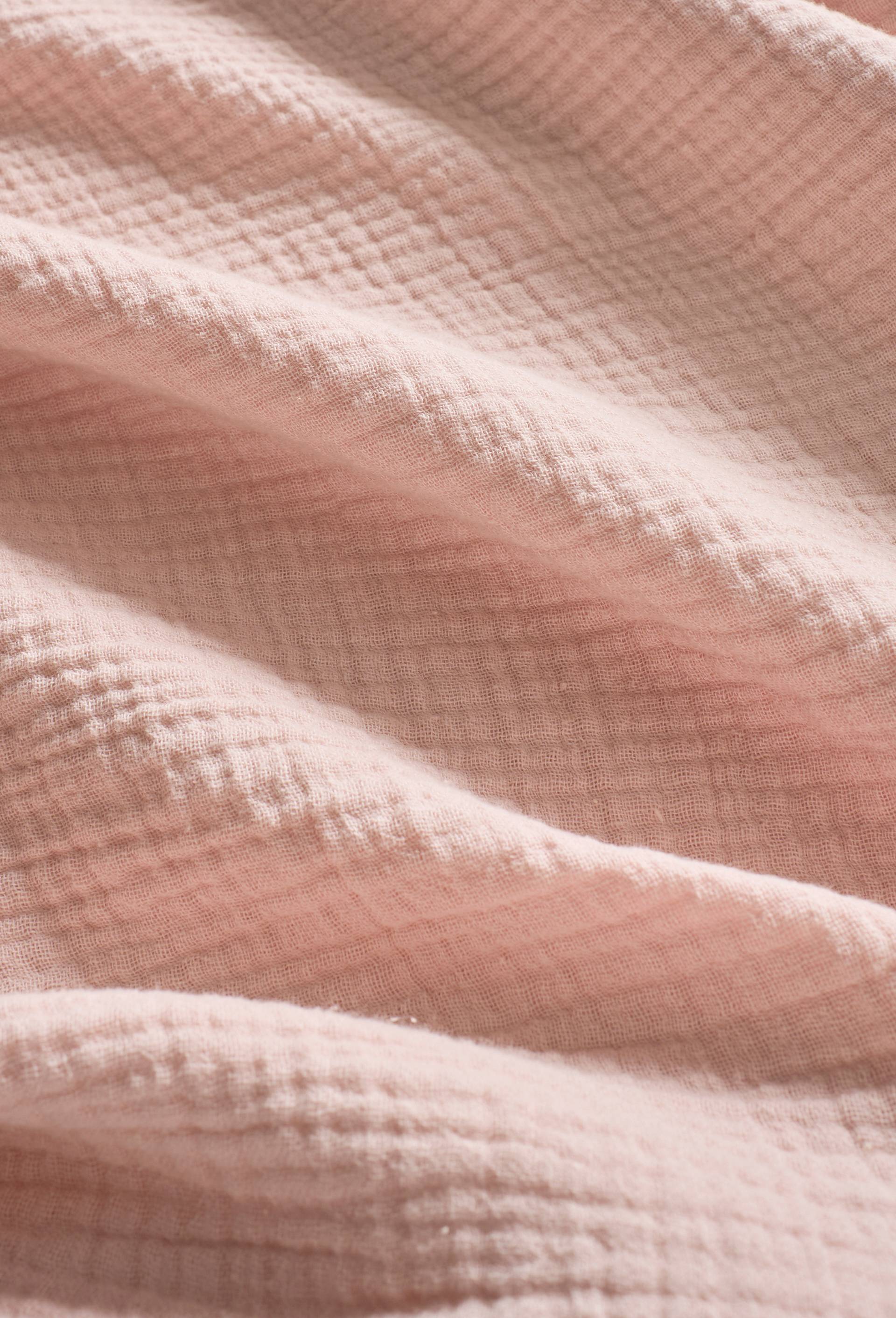 Housse de couette gaze de coton unie, 240x220cm,  100% coton bio GOTS, Rose, large image number 2