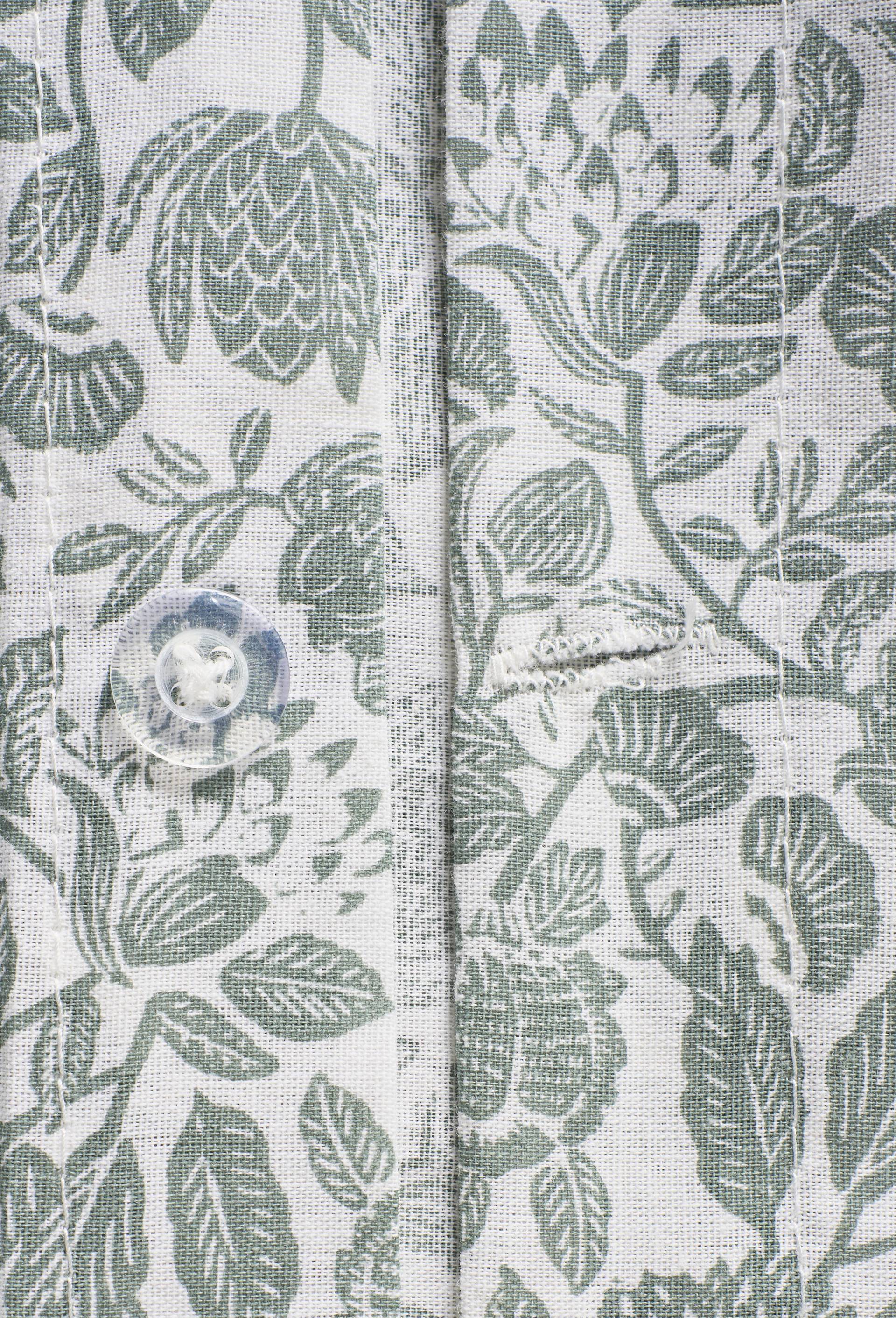 Lot housse de couette et taie carr&eacute;e 63x63cm imprim&eacute;, 100% coton bio GOTS,  52 fils HC finition boutons, Vert, large image number 3