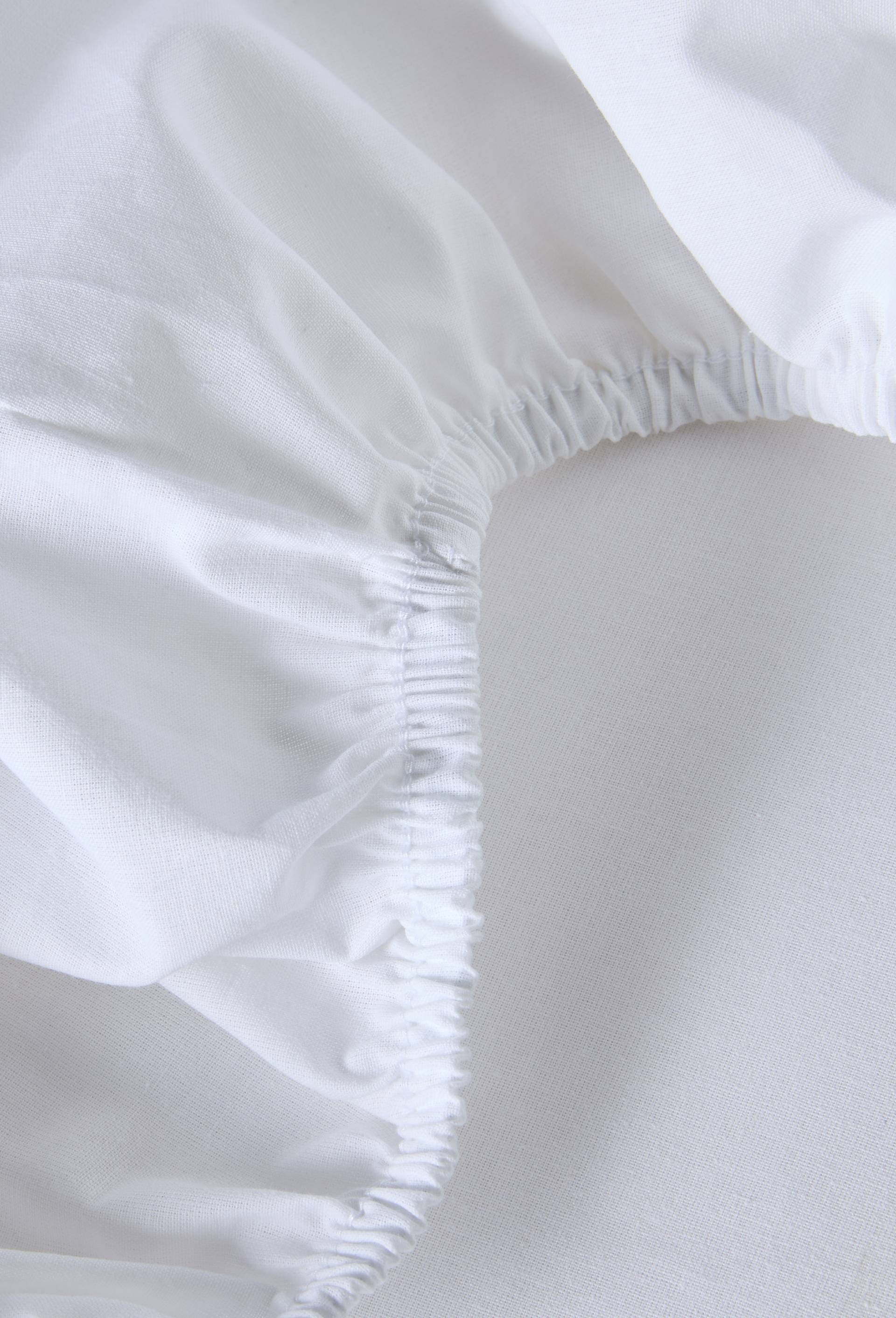 Drap housse uni, coton bio, Blanc, large image number 1