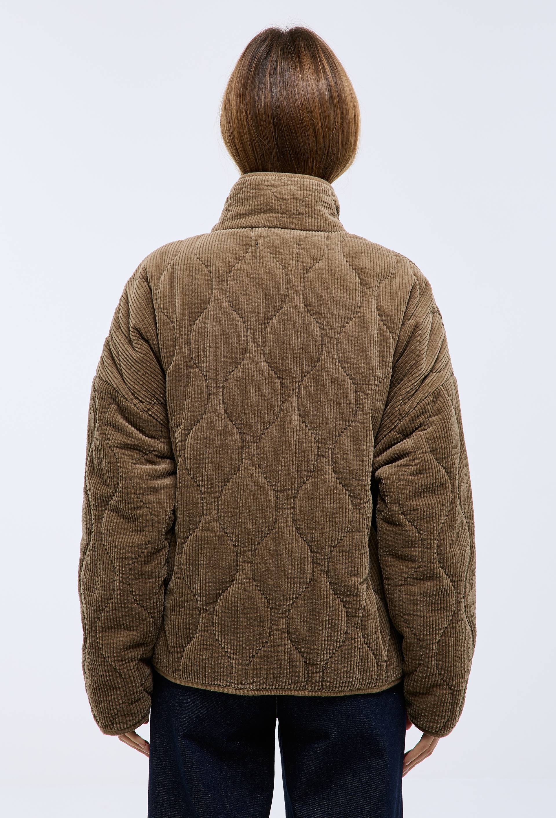 Veste matelass&eacute;e en velours c&ocirc;tel&eacute;, Beige, large image number 3
