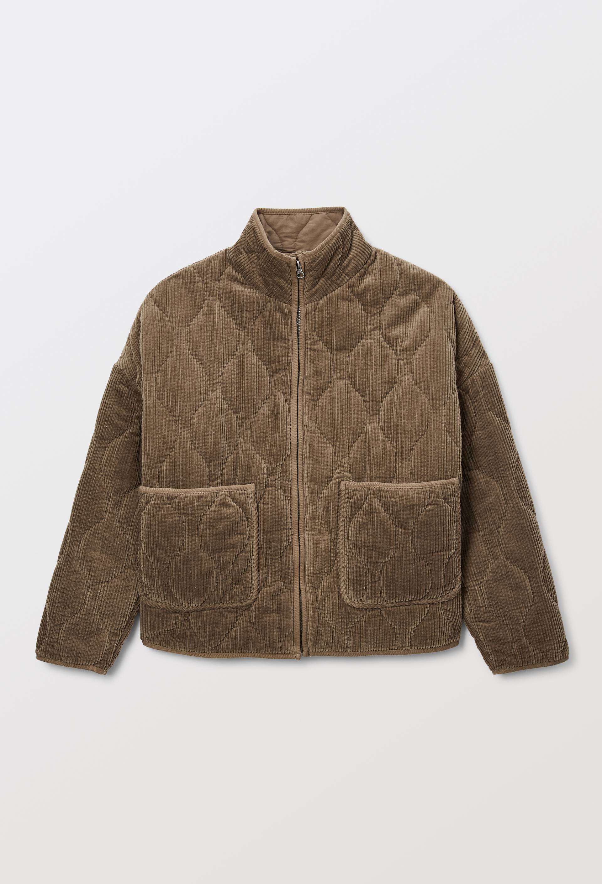 Veste matelass&eacute;e en velours c&ocirc;tel&eacute;, Beige, large image number 4