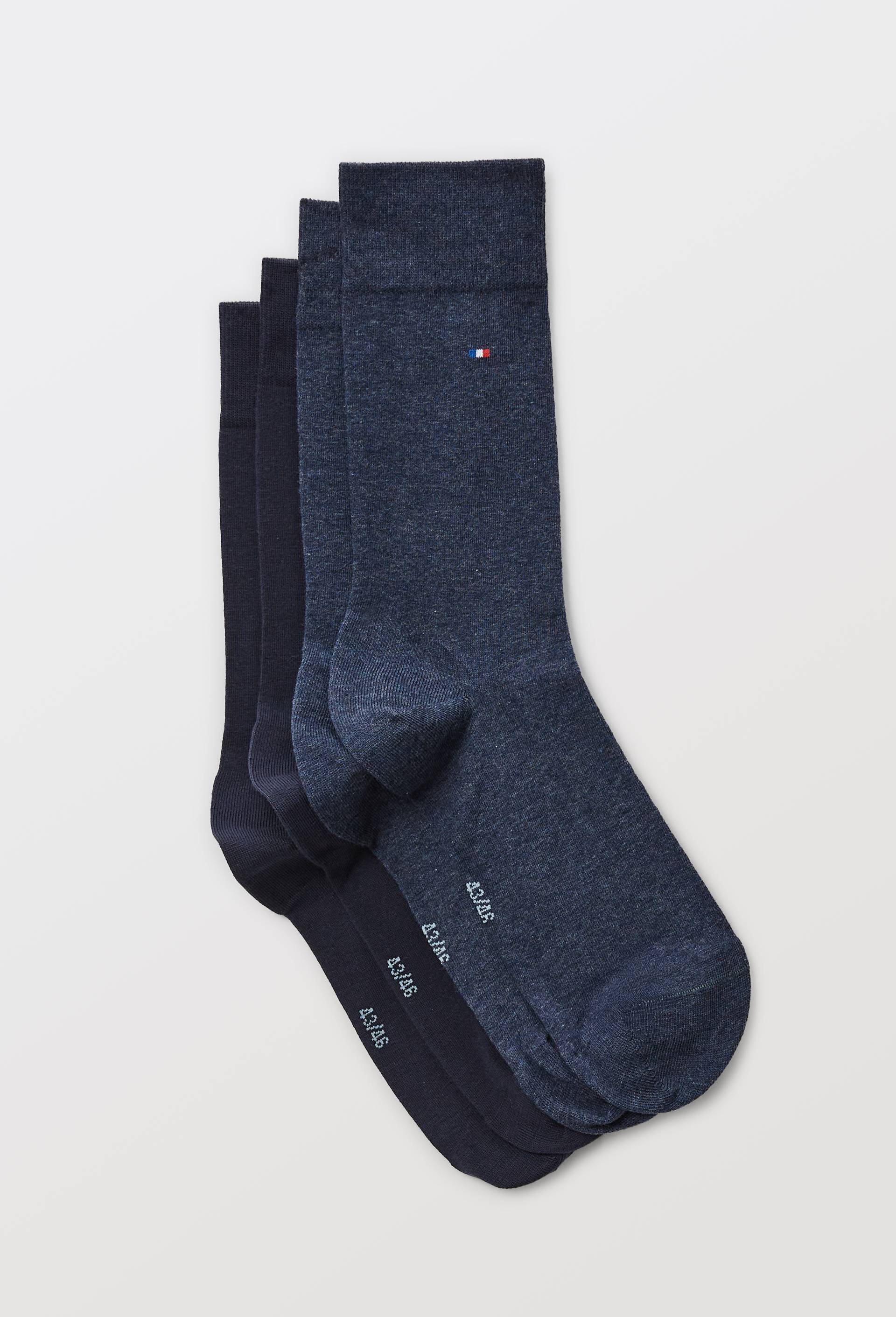 Lot de 2 paires de chaussettes en coton Fabrication Fran&ccedil;aise, Bleu fonc&eacute;, swatch image
