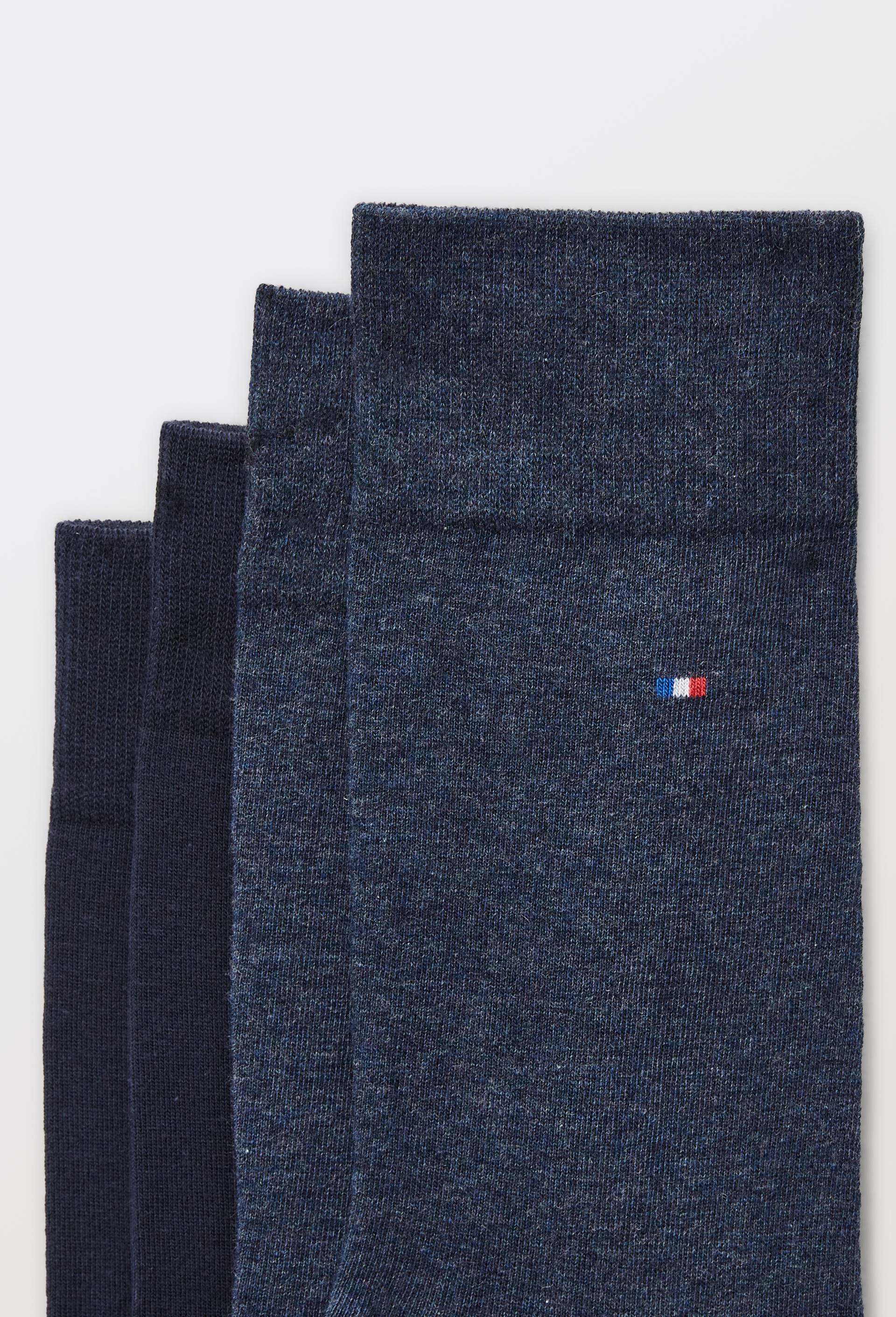 Lot de 2 paires de chaussettes en coton Fabrication Fran&ccedil;aise, Bleu fonc&eacute;, large image number 1