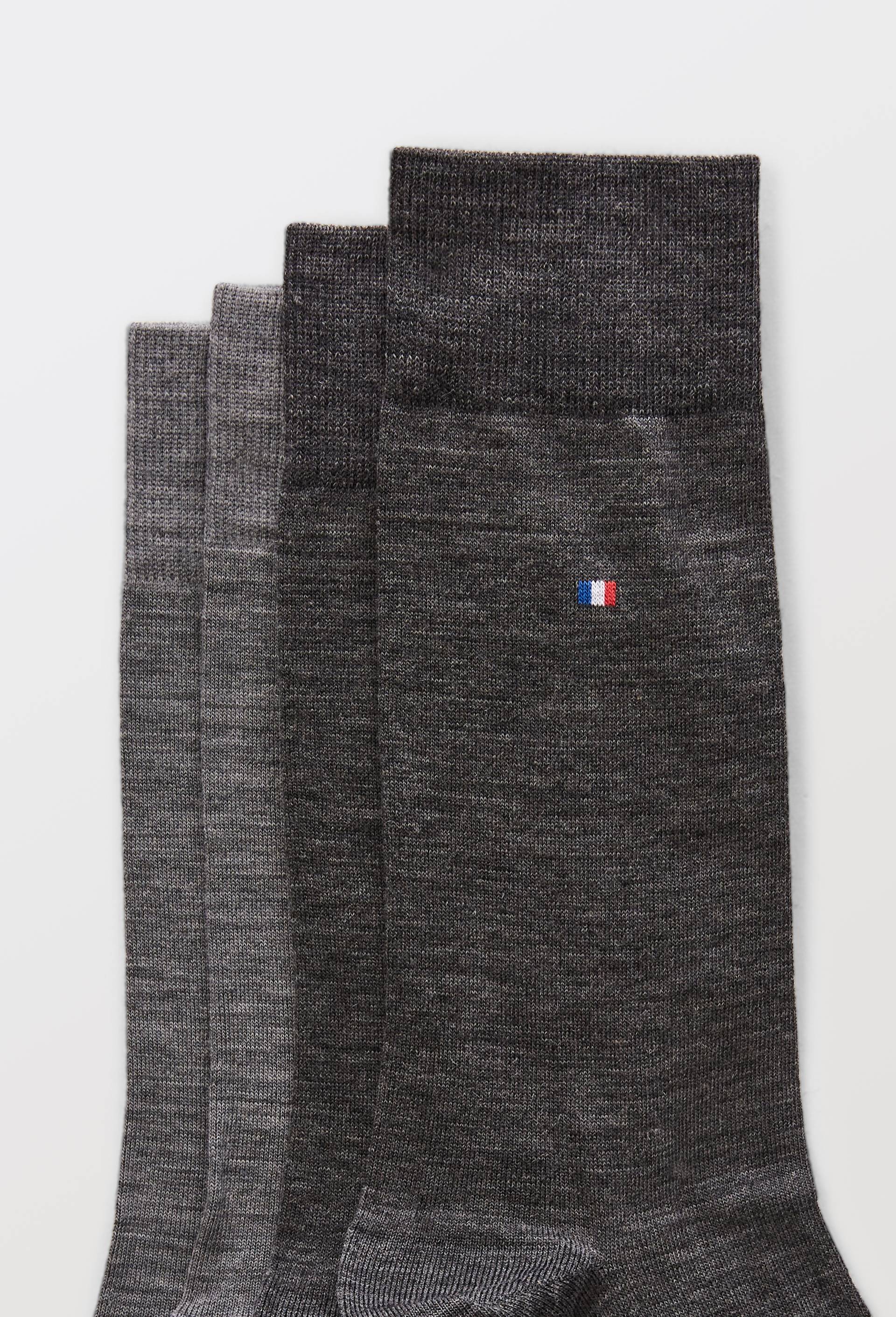 Lot de 2 paires de chaussettes en laine Fabrication Fran&ccedil;aise, Gris fonc&eacute;, large image number 1