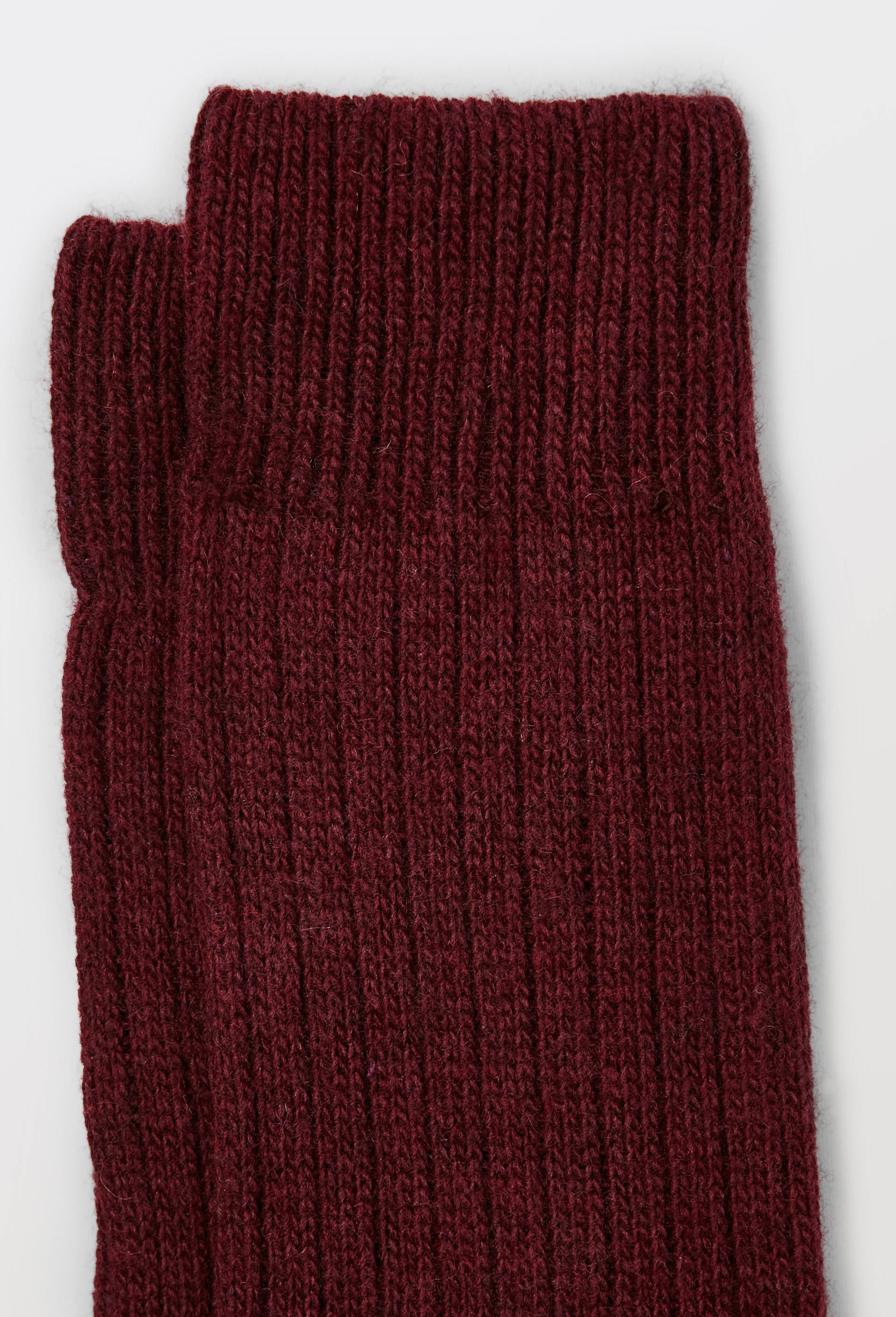 Paire de chaussettes contenant du cachemire Monoprix, Rouge fonc&eacute;, large image number 1.0