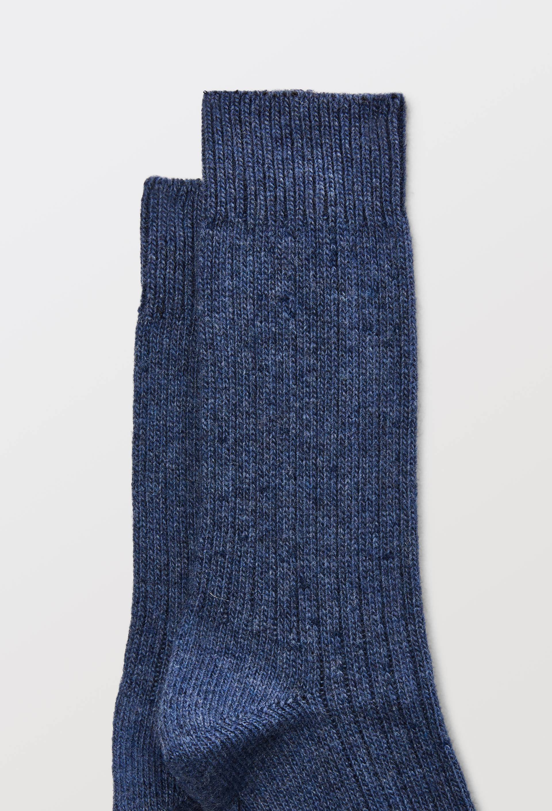 Paire de chaussettes contenant du cachemire Monoprix, Bleu fonc&eacute;, large image number 2