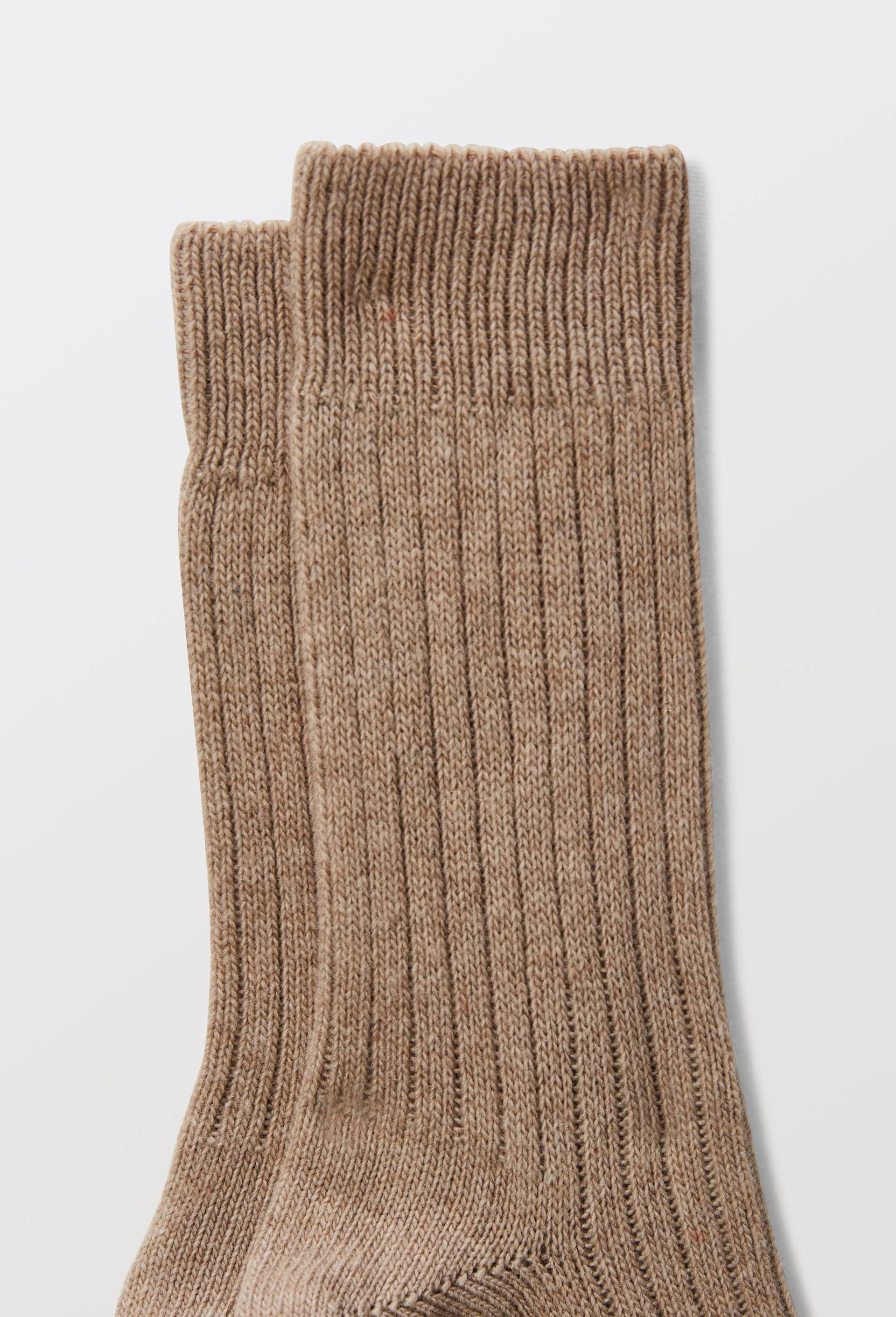 Paire de chaussettes contenant du cachemire Monoprix, Beige, large image number 2.0
