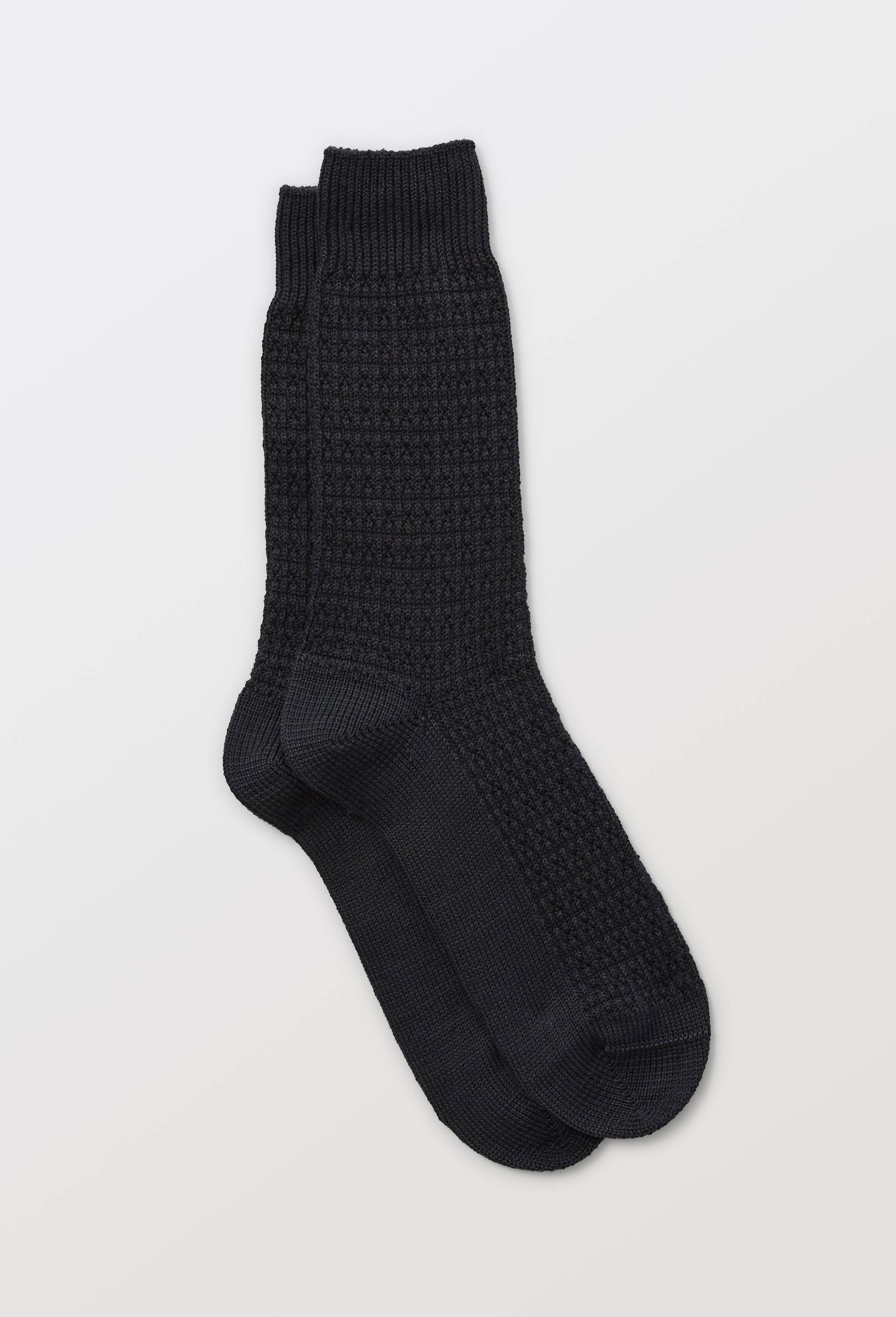 Chaussette unitaire en coton, Gris fonc&eacute;, large image number 0