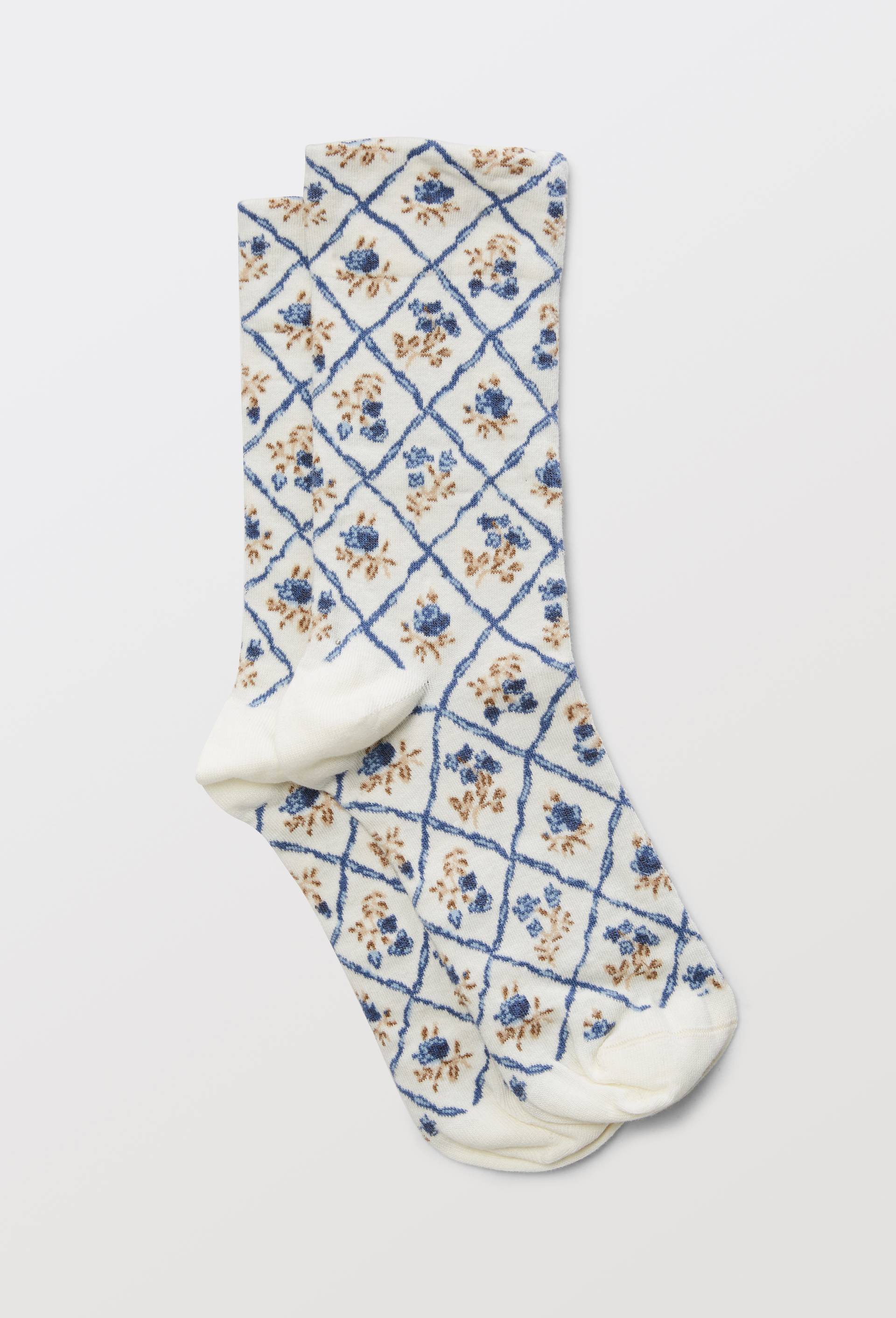 Paire de chaussettes avec motifs en coton Premium, Brun clair, large image number 0.0