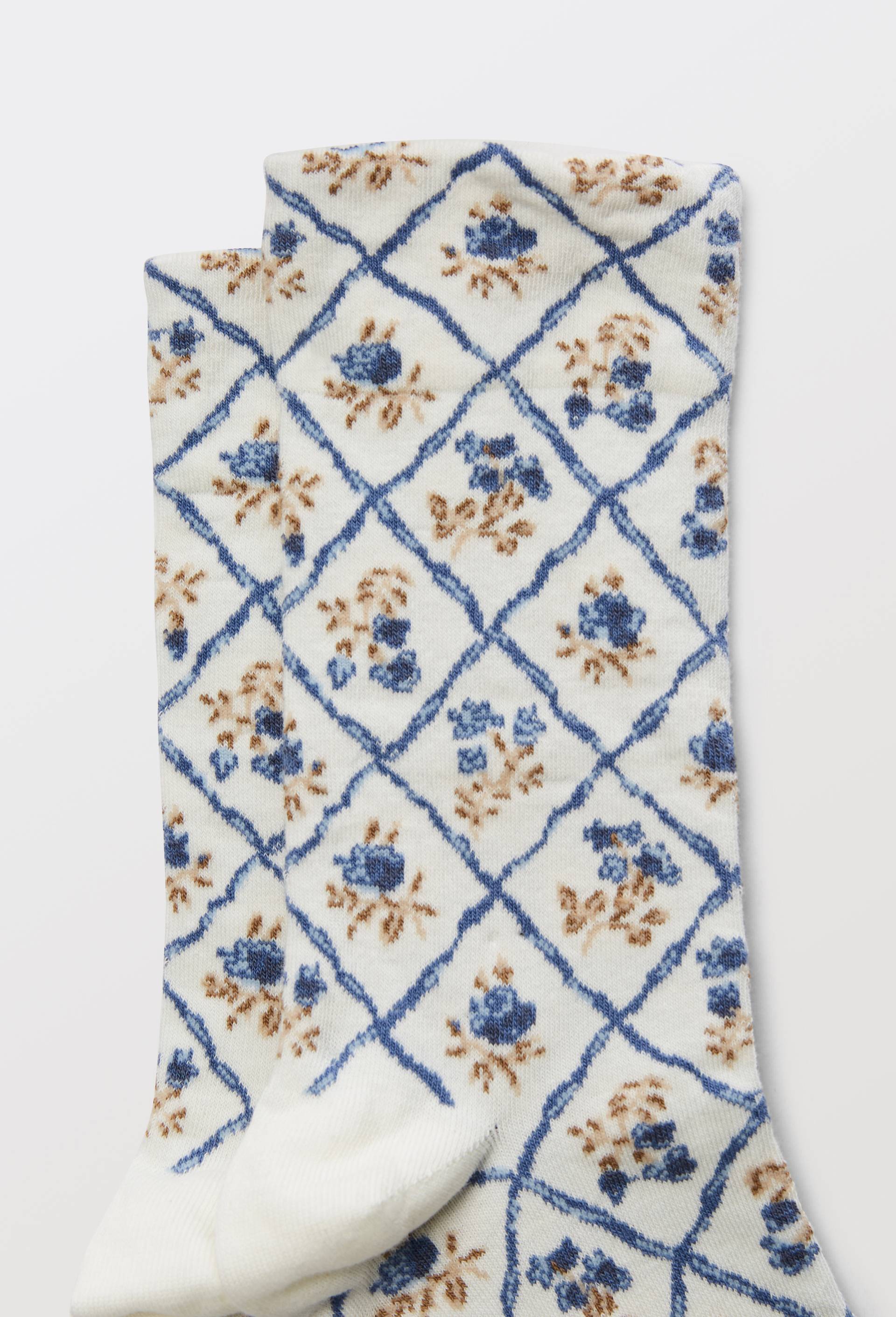 Paire de chaussettes avec motifs en coton Premium, Brun clair, large image number 2