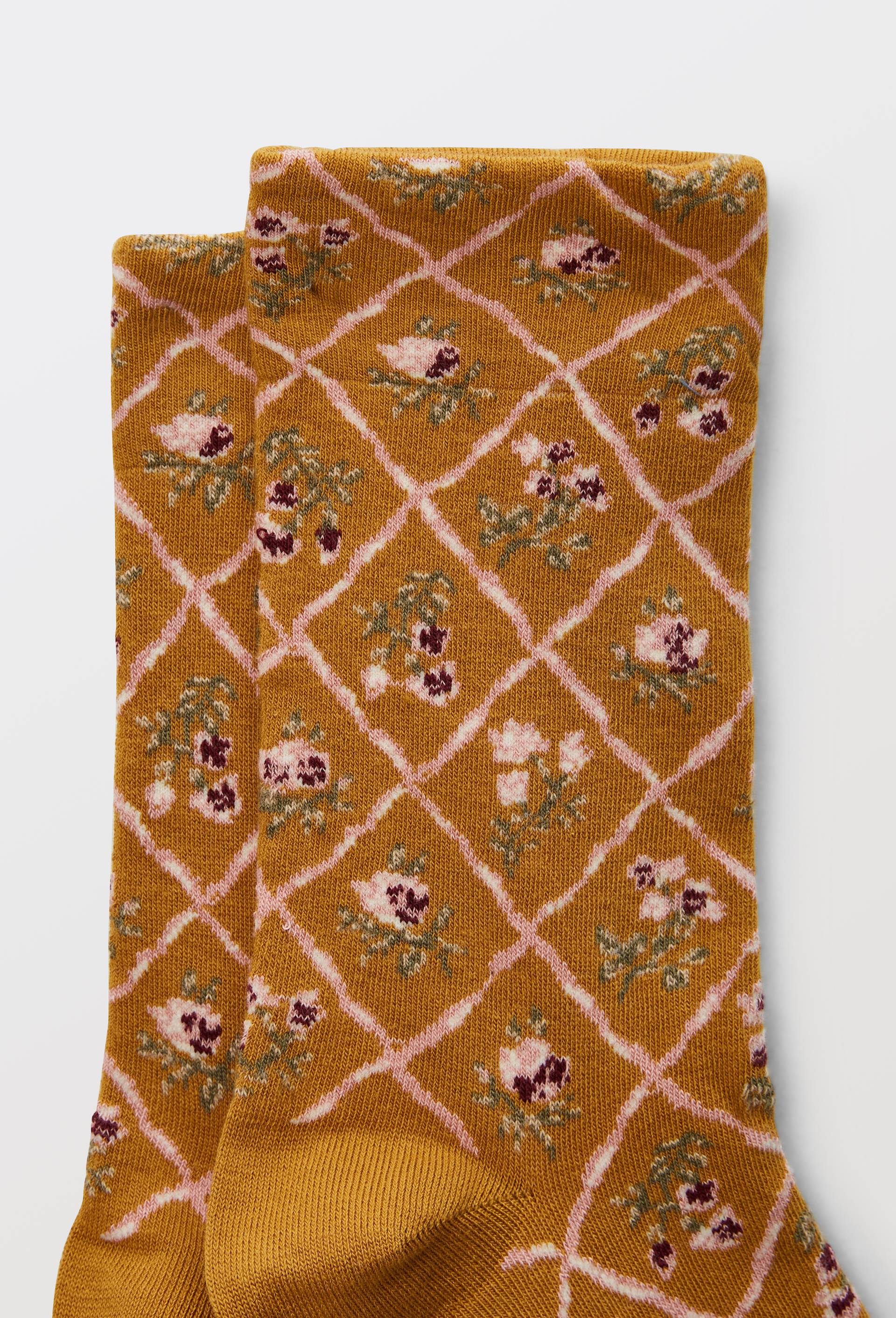 Paire de chaussettes avec motifs en coton Premium, Brun clair, large image number 2.0