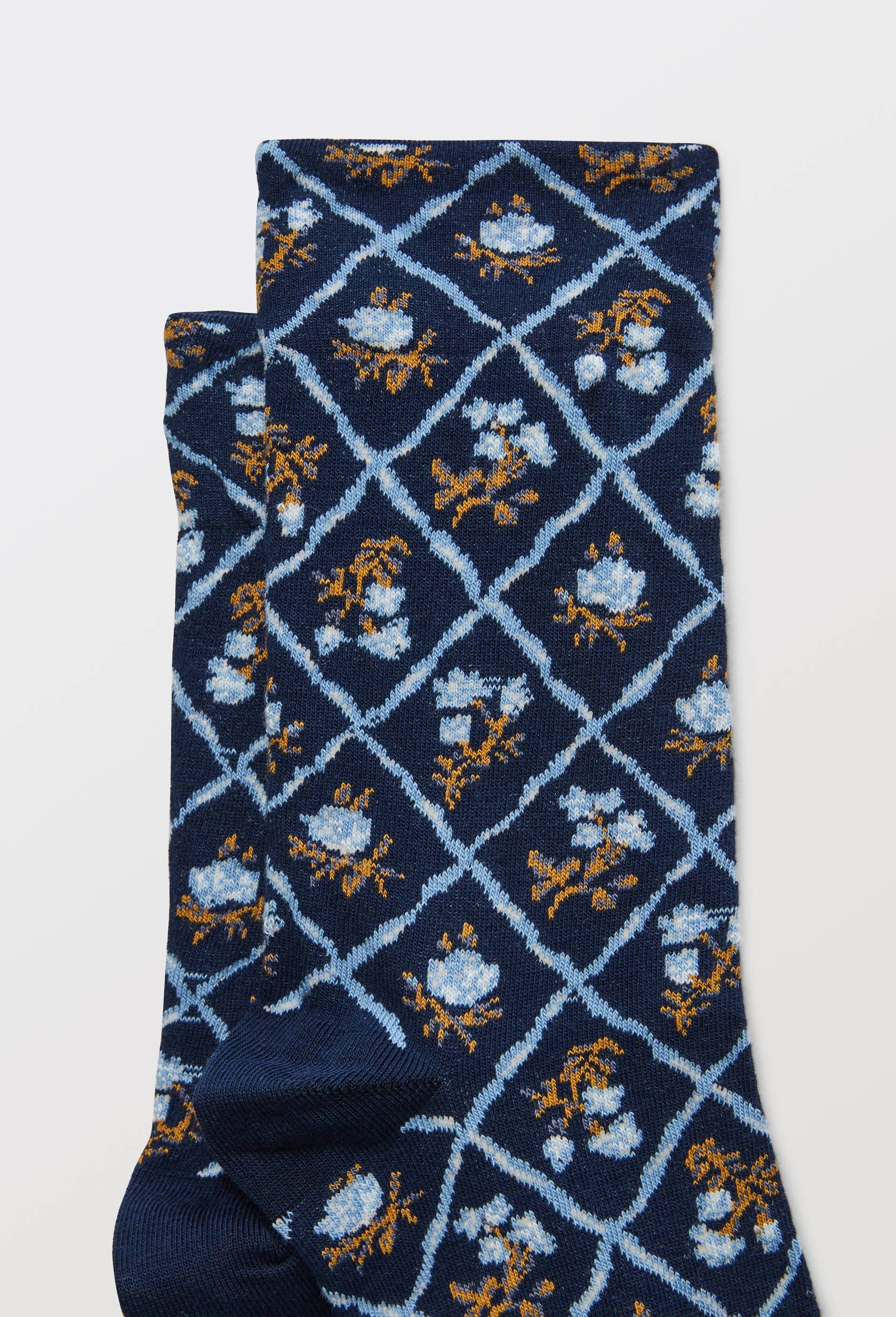 Paire de chaussettes avec motifs en coton Premium, Bleu fonc&eacute;, large image number 2