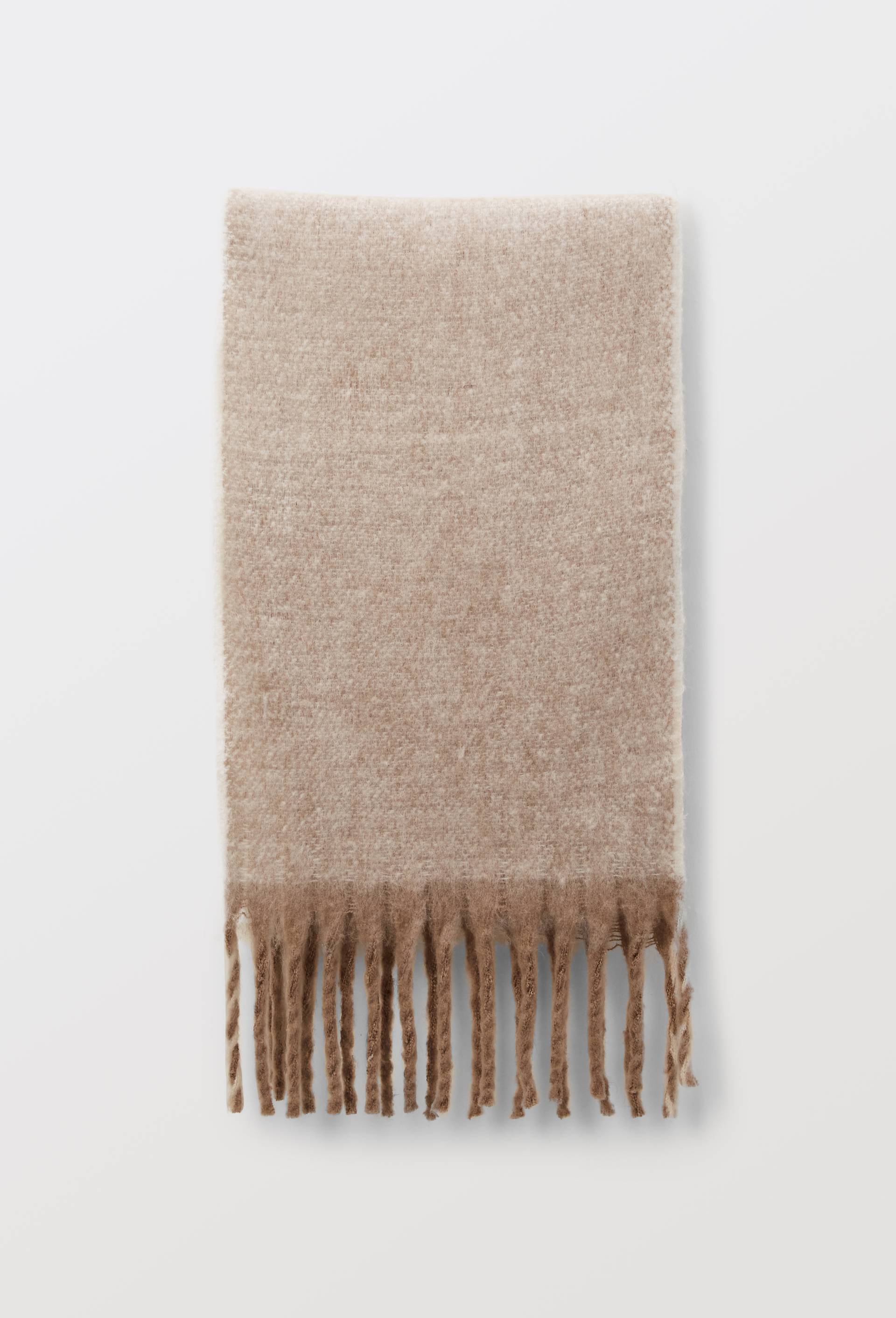 Echarpe chaude unie, mati&egrave;re recycl&eacute;e, Beige, large image number 0