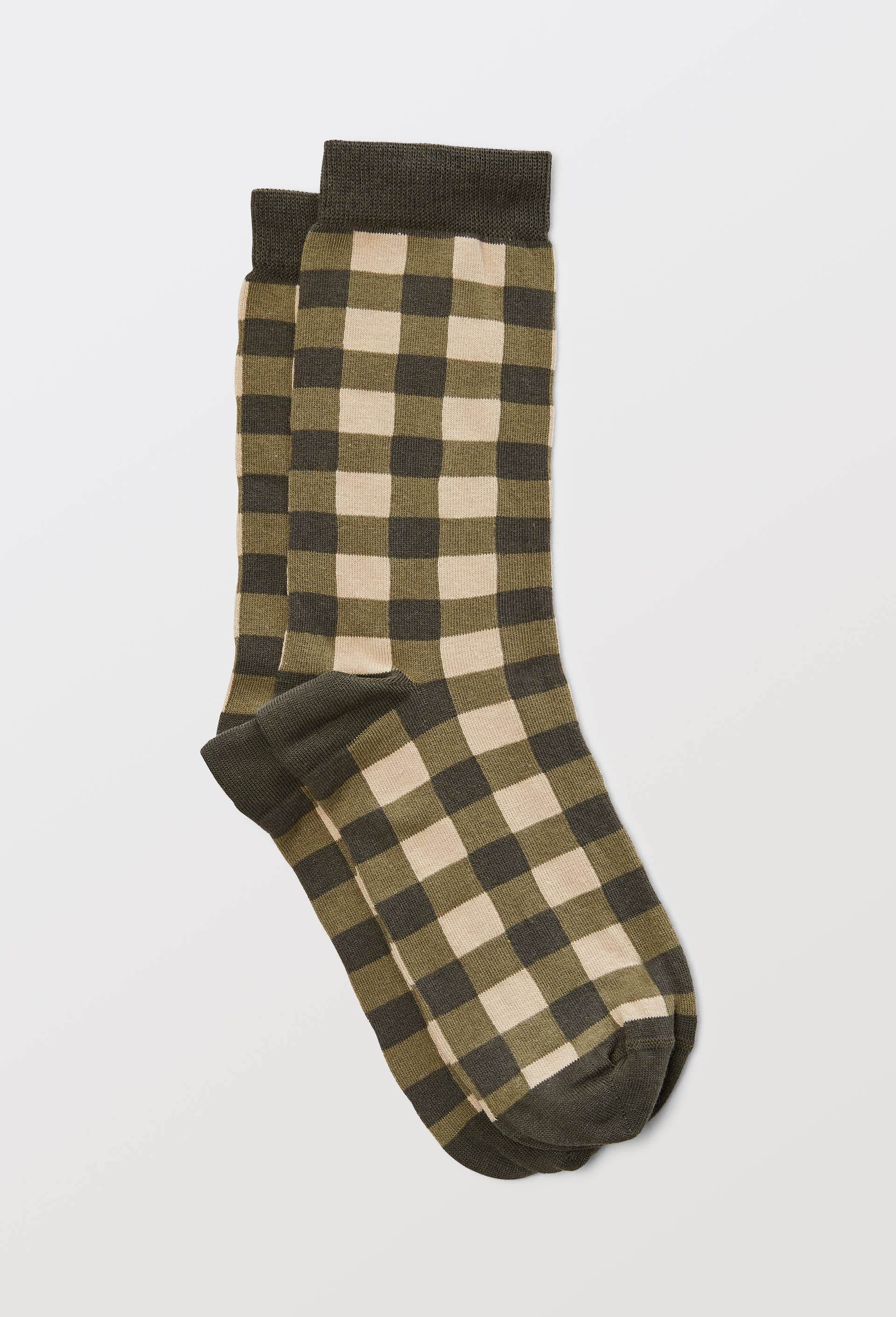 Paire de chaussettes avec motifs en coton Premium, Vert fonc&eacute;, large image number 1