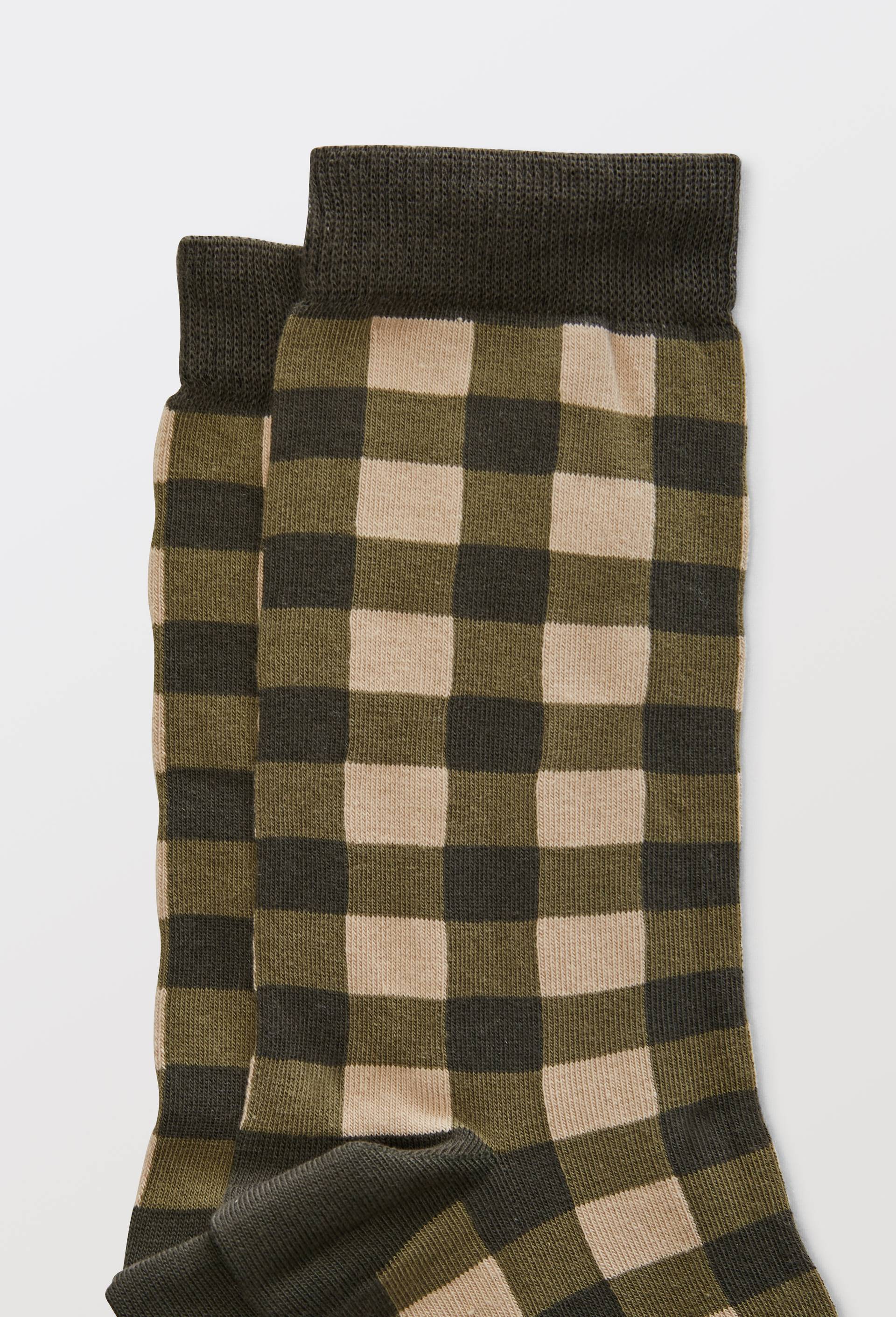 Paire de chaussettes avec motifs en coton Premium, Vert fonc&eacute;, large image number 2.0