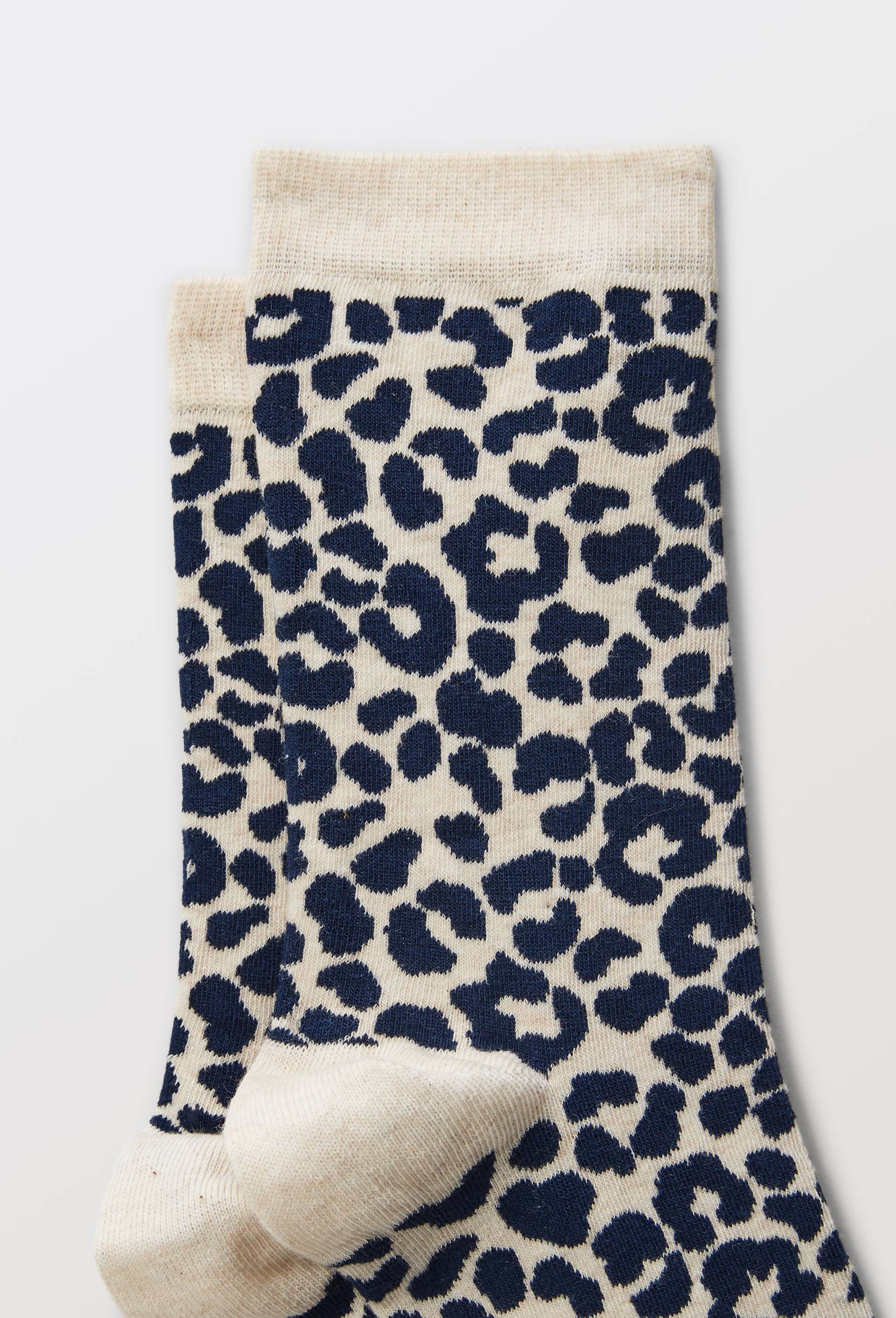 Paire de chaussettes avec motifs en coton Premium, Brun clair, large image number 2.0