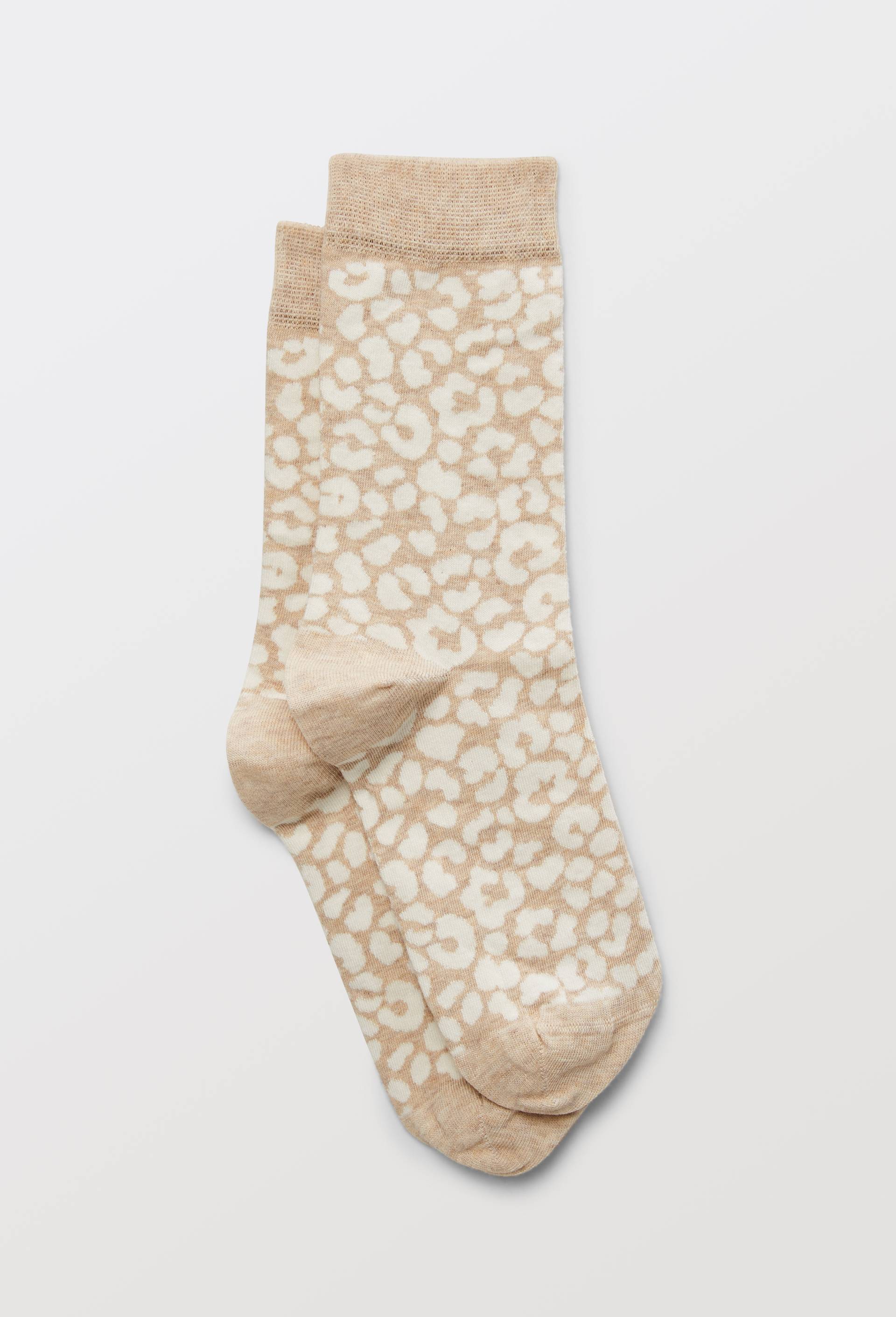 Paire de chaussettes avec motifs en coton Premium, Beige, large image number 0.0