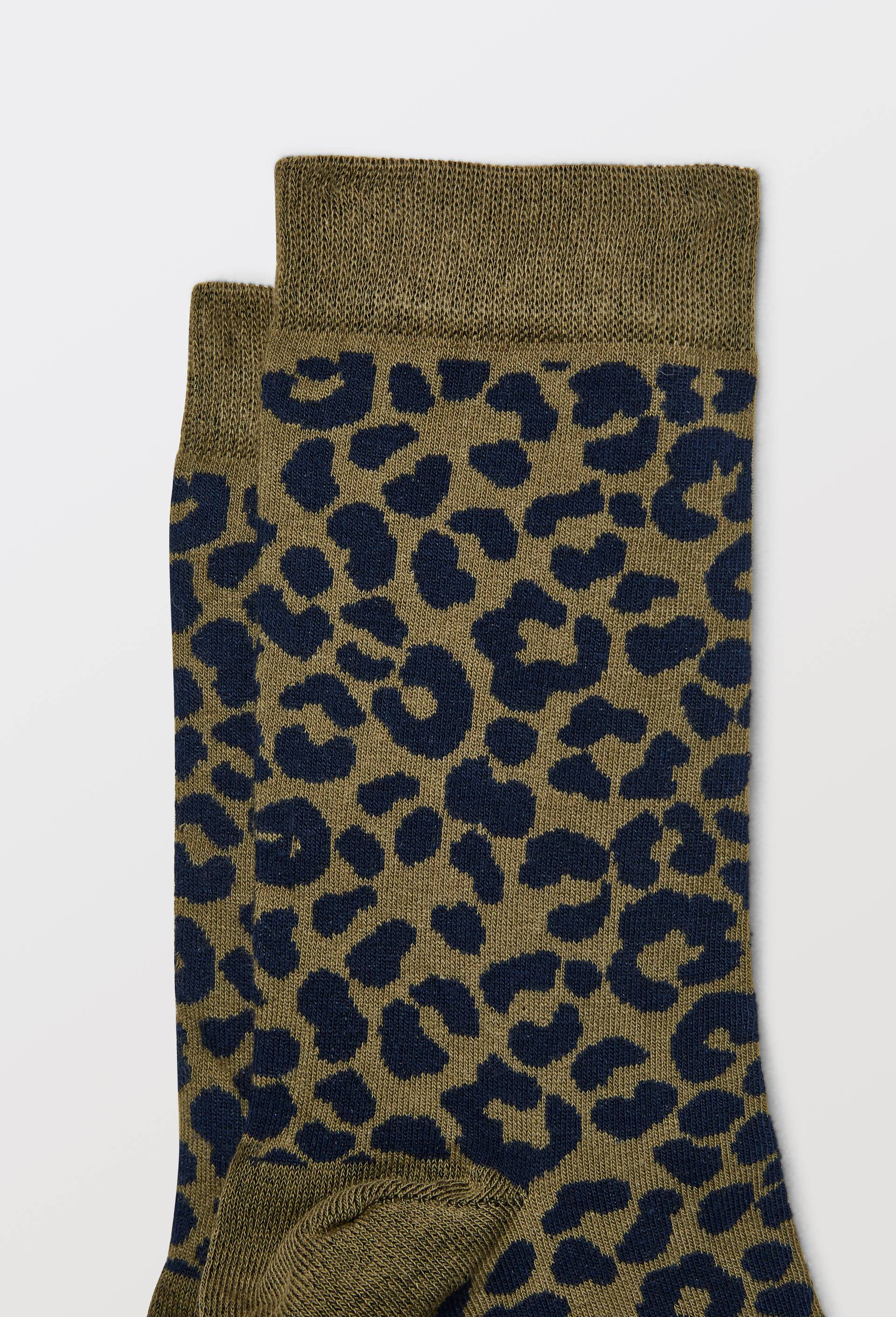 Paire de chaussettes avec motifs en coton Premium, Vert fonc&eacute;, large image number 2