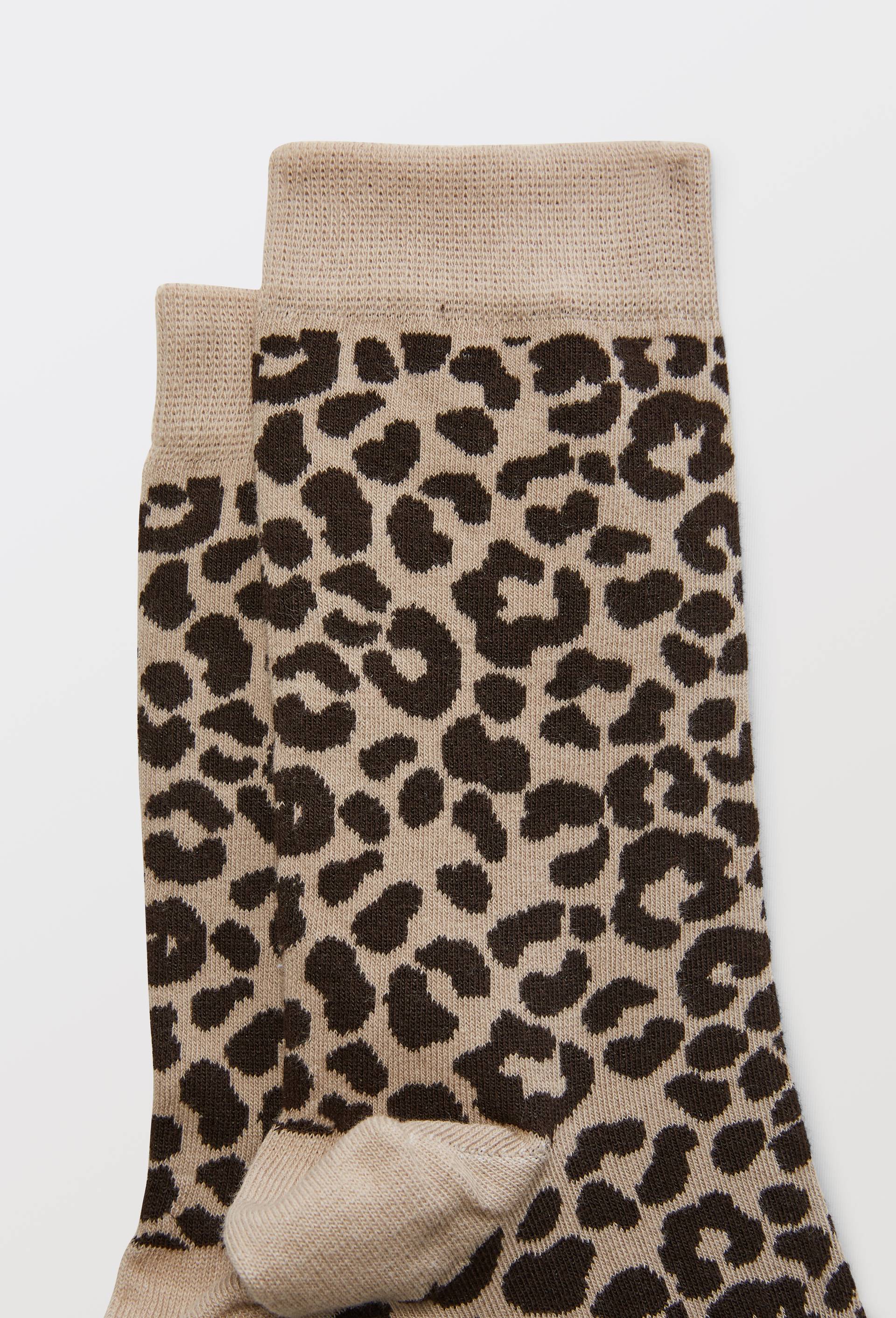 Paire de chaussettes avec motifs en coton Premium, Brun, large image number 2.0