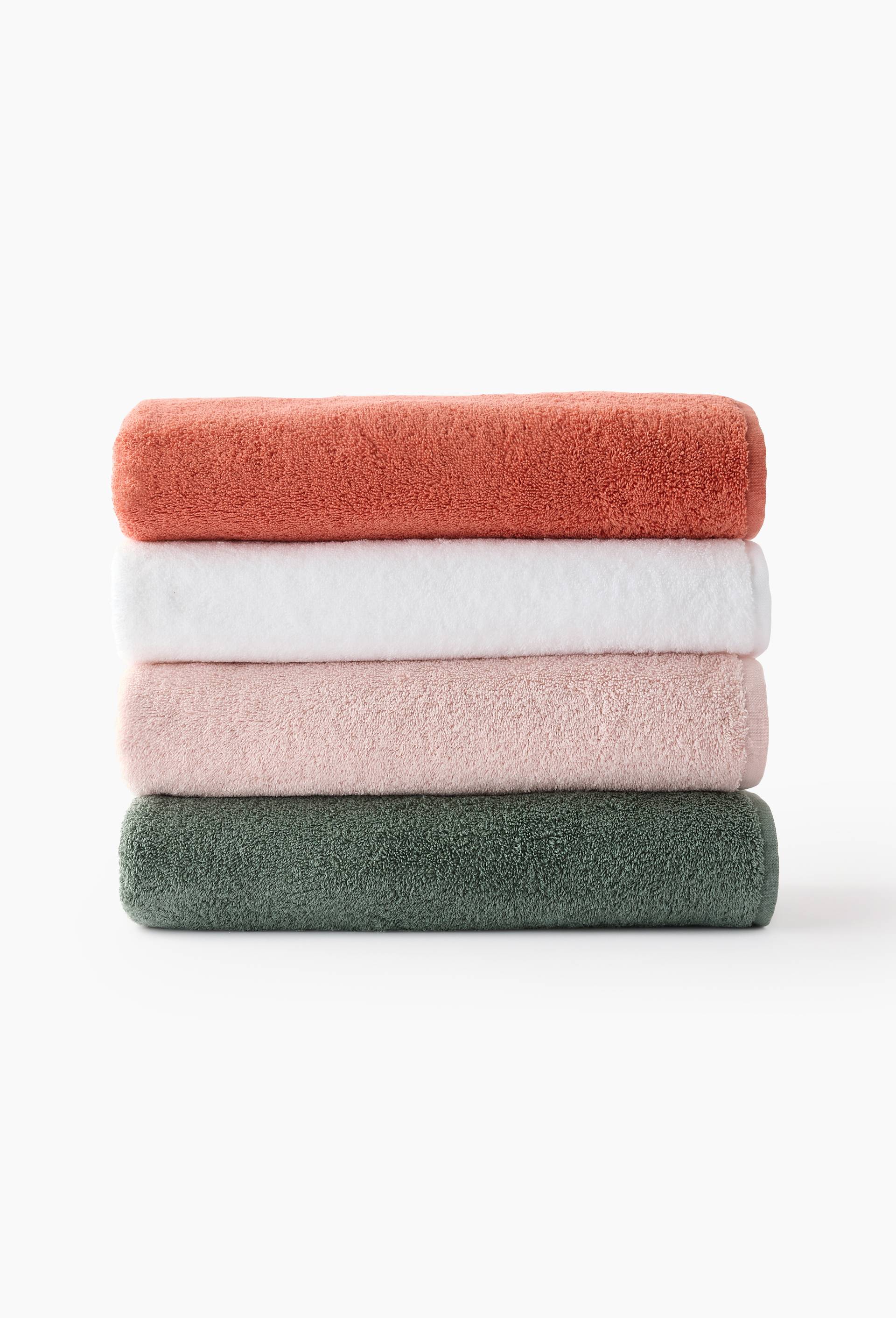 Serviette de bain unie, en coton BIO GOTS, Vert, large image number 2
