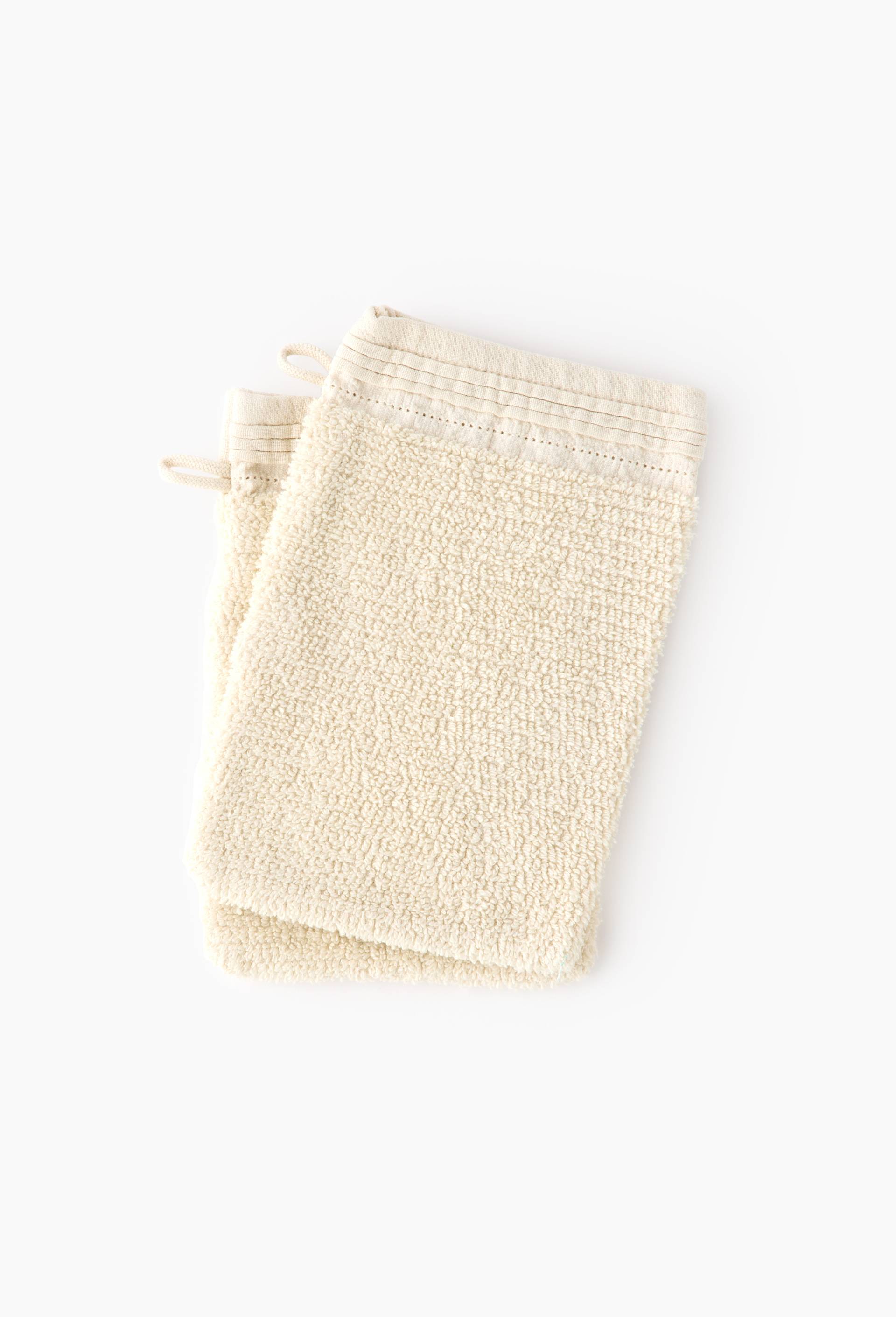 2 gants liteau multiplis, 15x21 cm 100% coton bio GOTS, Ecru, large image number 1