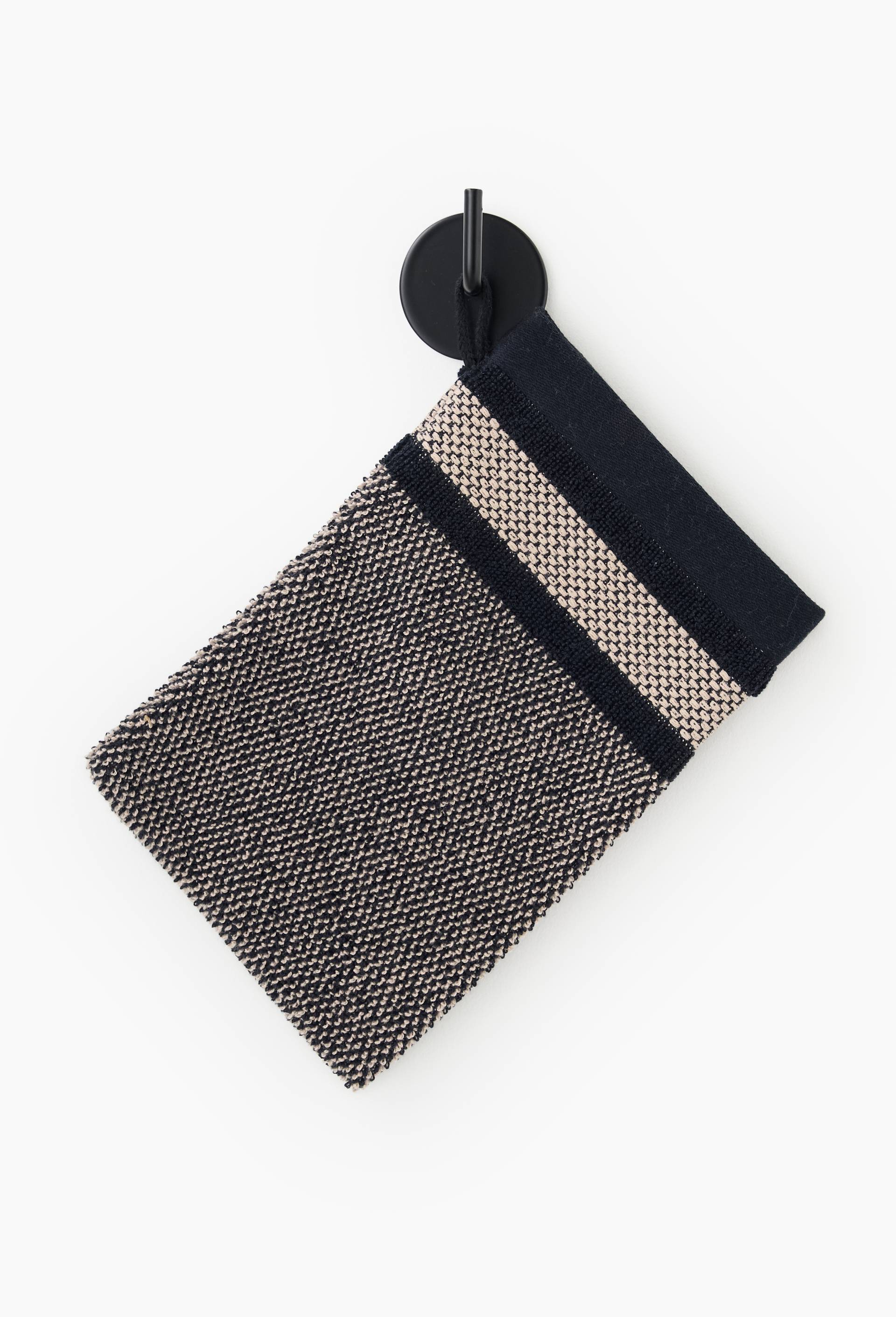 2 gants, 15x21 cm 100% coton bio GOTS, Noir, large image number 0