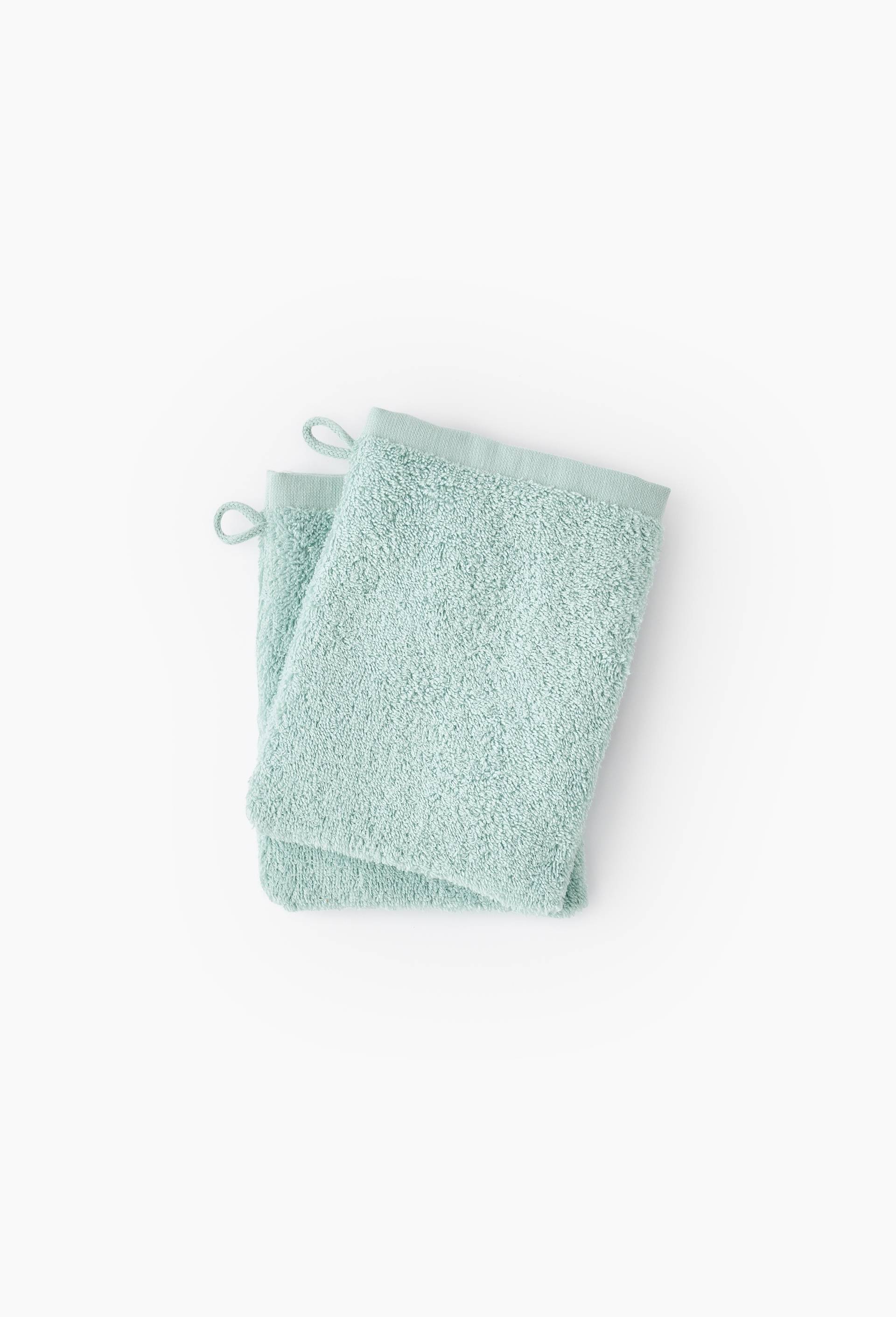 Lot de 2 gants, 15x21cm, 100% coton bio GOTS, Vert clair, large image number 1