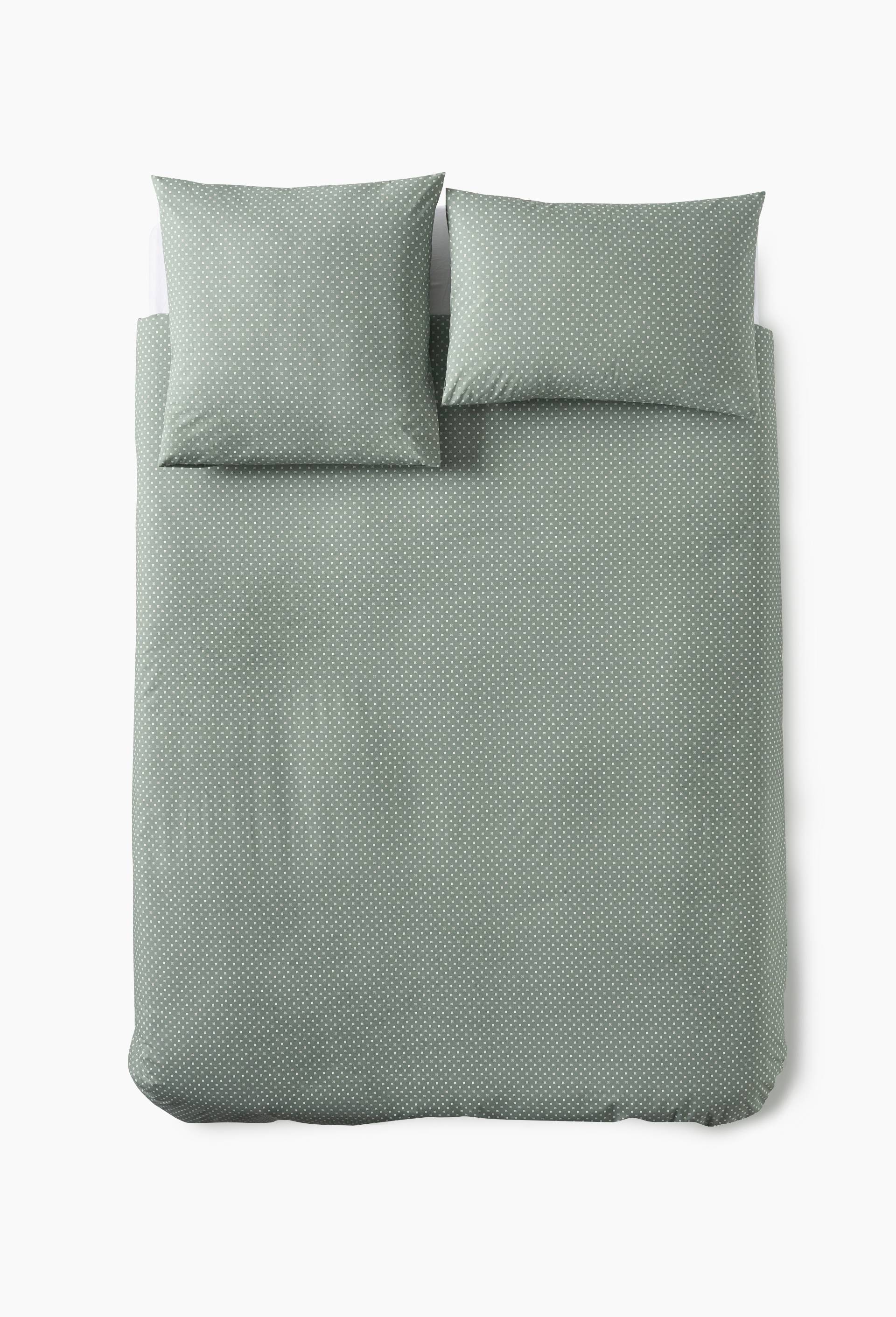 Housse de couette imprim&eacute;e,  100% coton bio, Vert, large image number 1