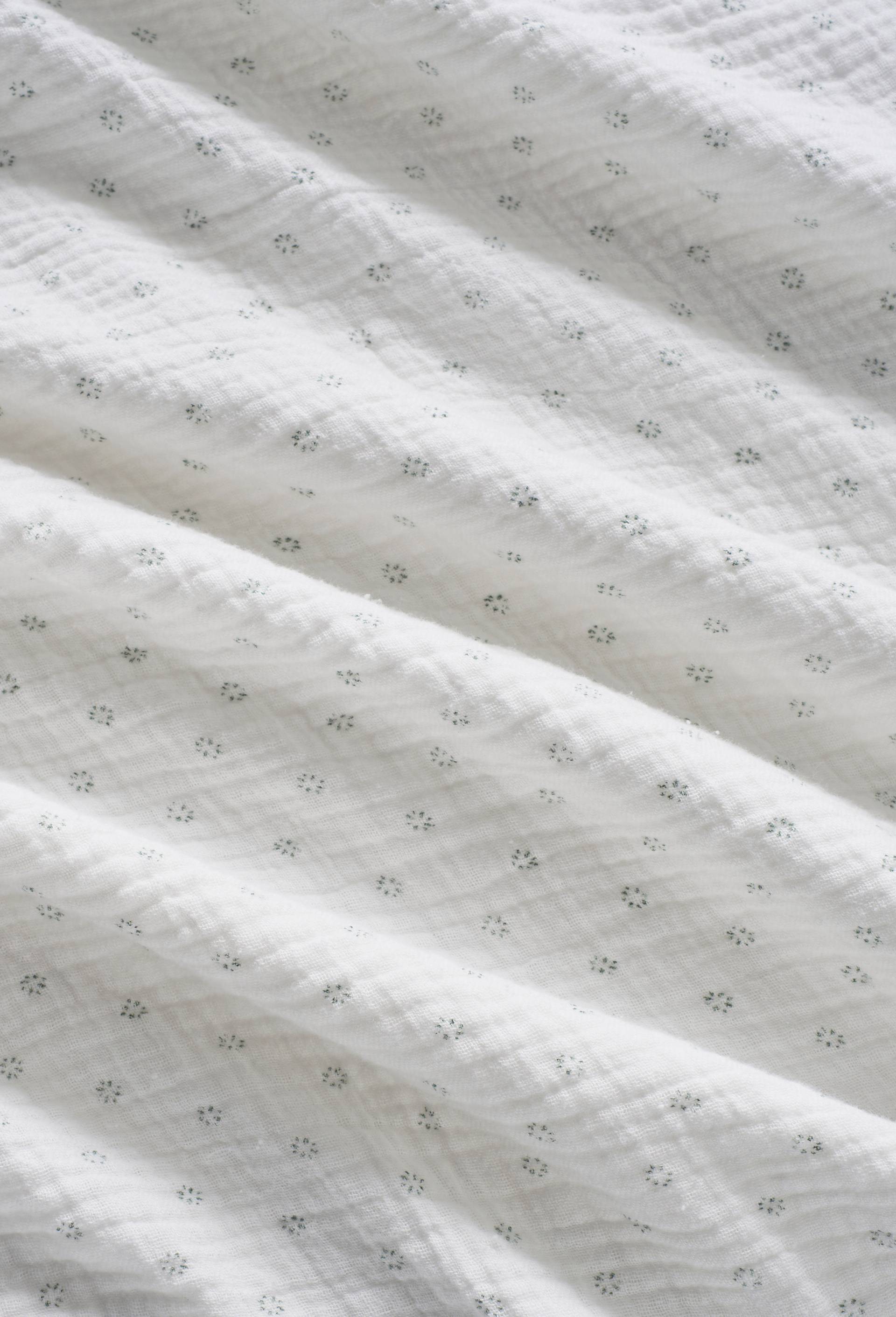Housse de couette en gaze de coton imprim&eacute;e, 100% coton bio GOTS, Vert, large image number 2.0