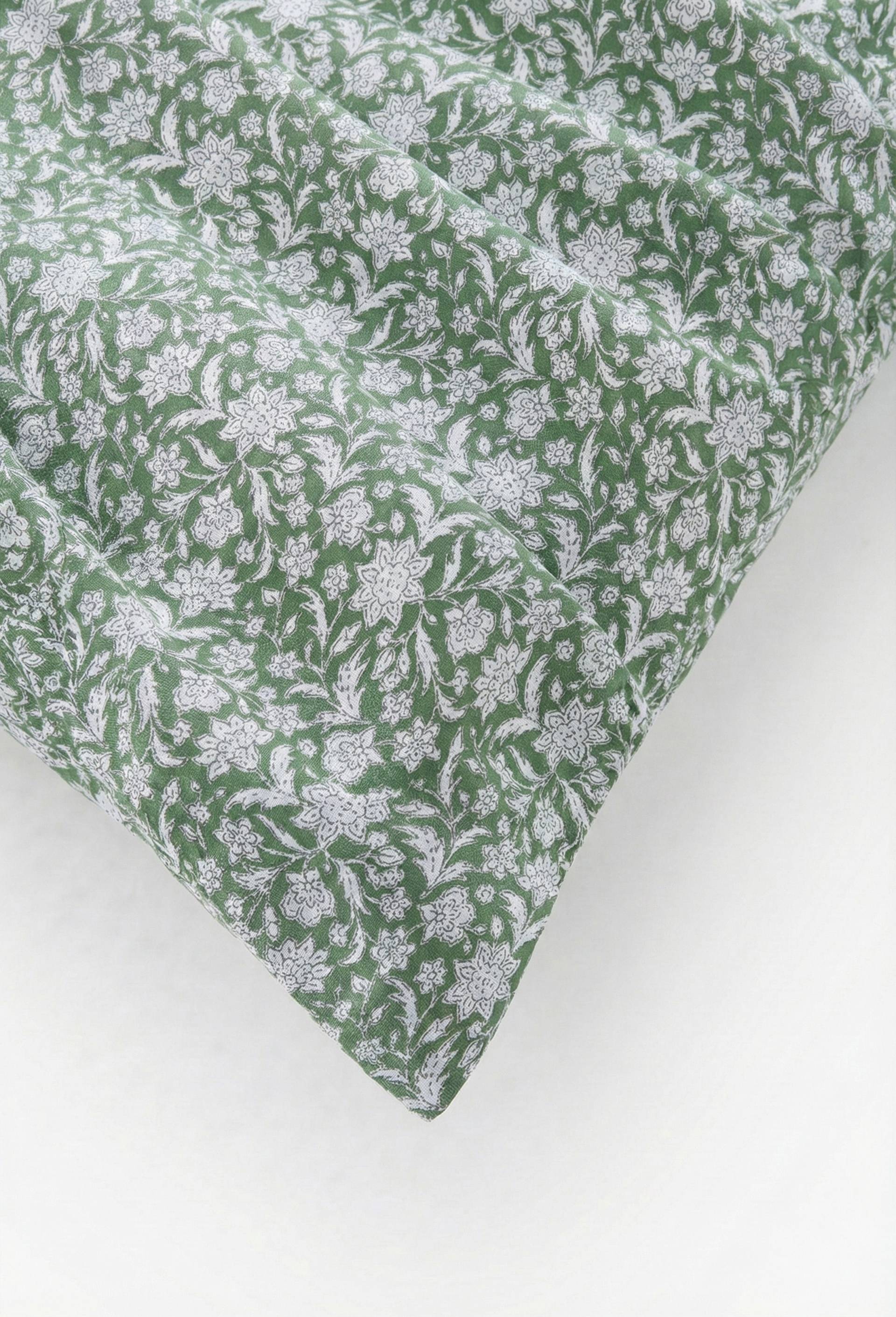 Taie d'oreiller imprim&eacute;e, 100% coton bio, Vert, large image number 2.0