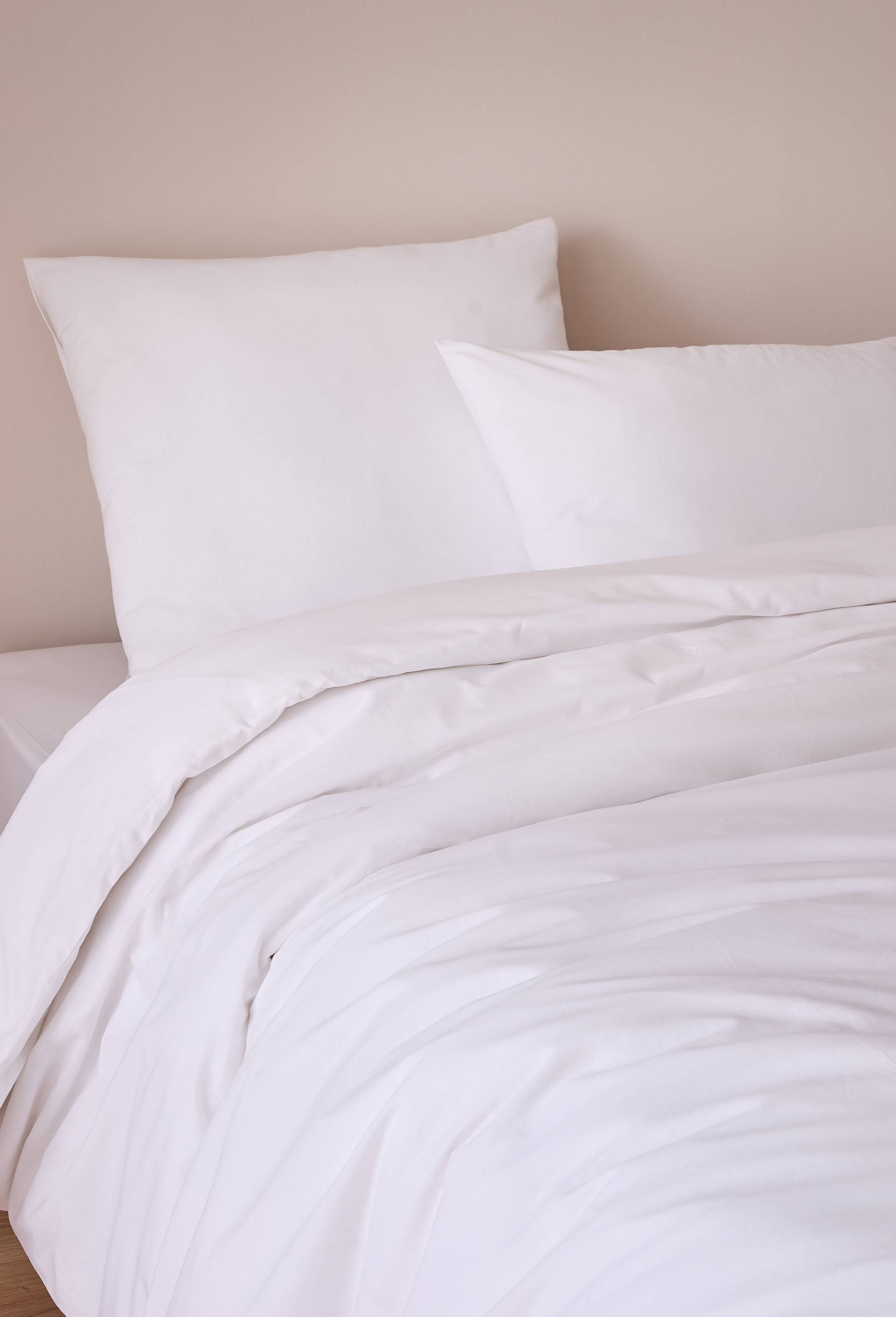 Taie d'oreiller unie, 100% coton bio, Blanc, swatch image