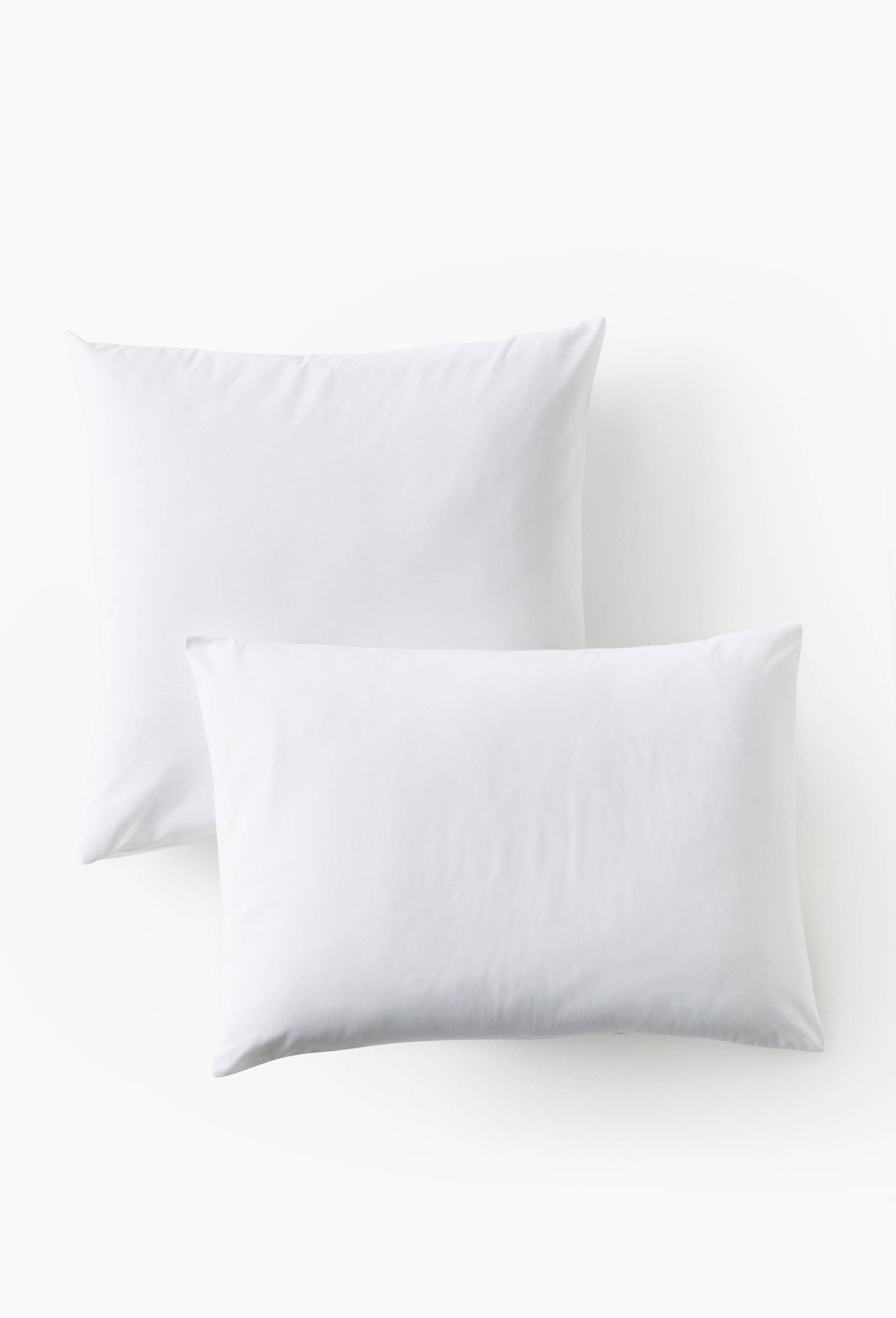Taie d'oreiller unie, 100% coton bio, Blanc, large image number 1