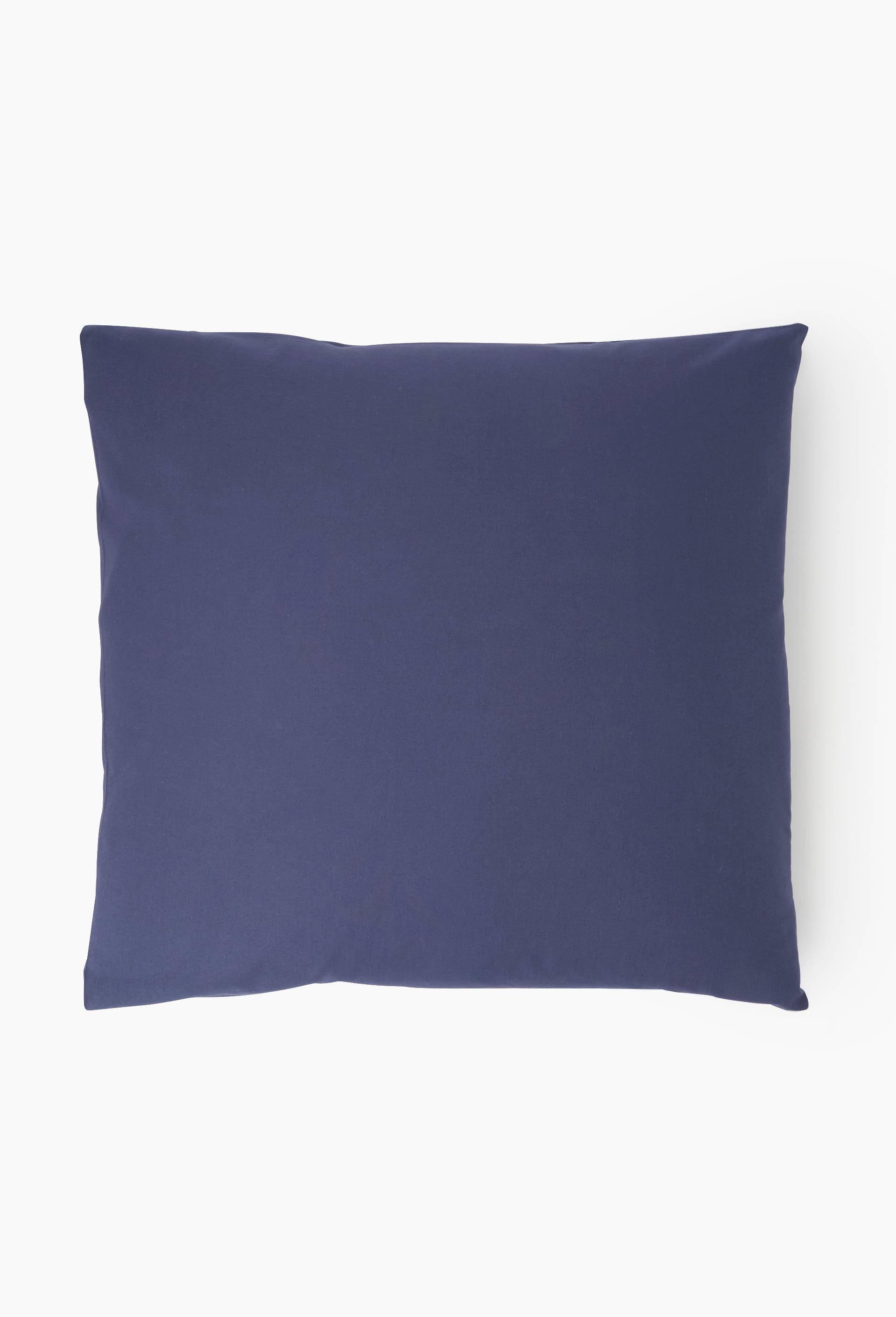 Taie d'oreiller unie, 100% coton bio, Bleu fonc&eacute;, large image number 3