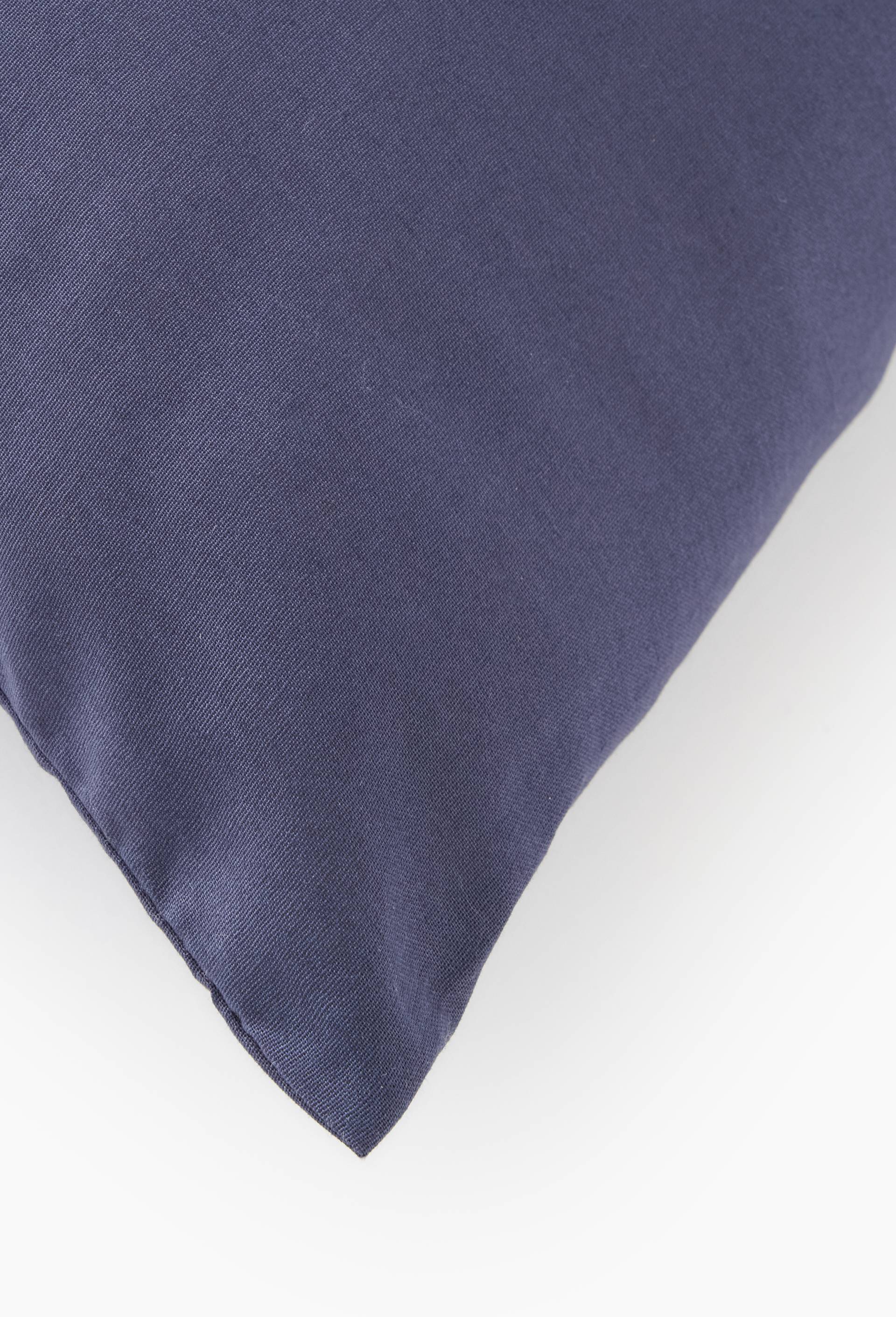 Taie d'oreiller unie, 100% coton bio, Bleu fonc&eacute;, large image number 4