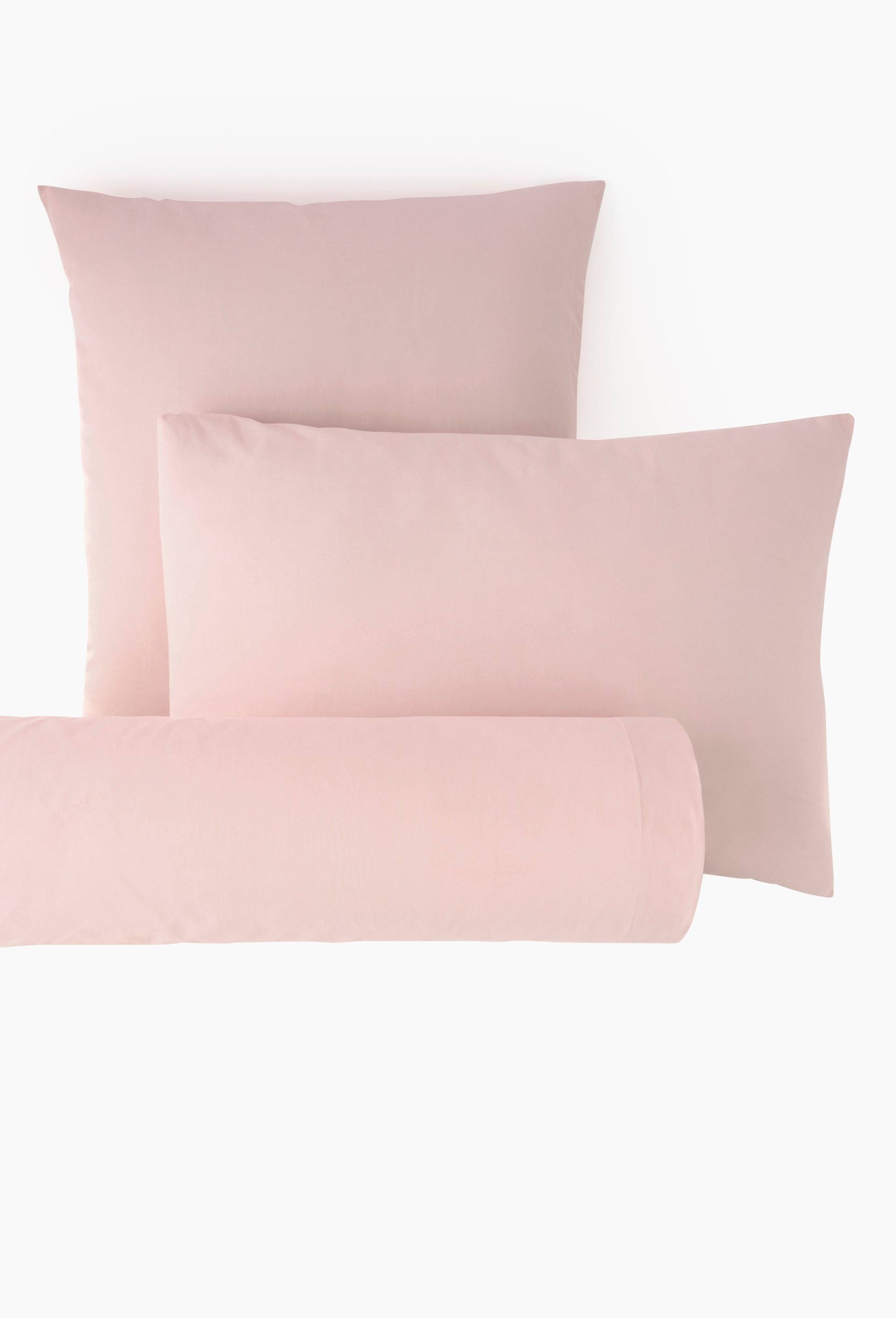 Taie d'oreiller unie, 100% coton bio, Rose, large image number 1.0