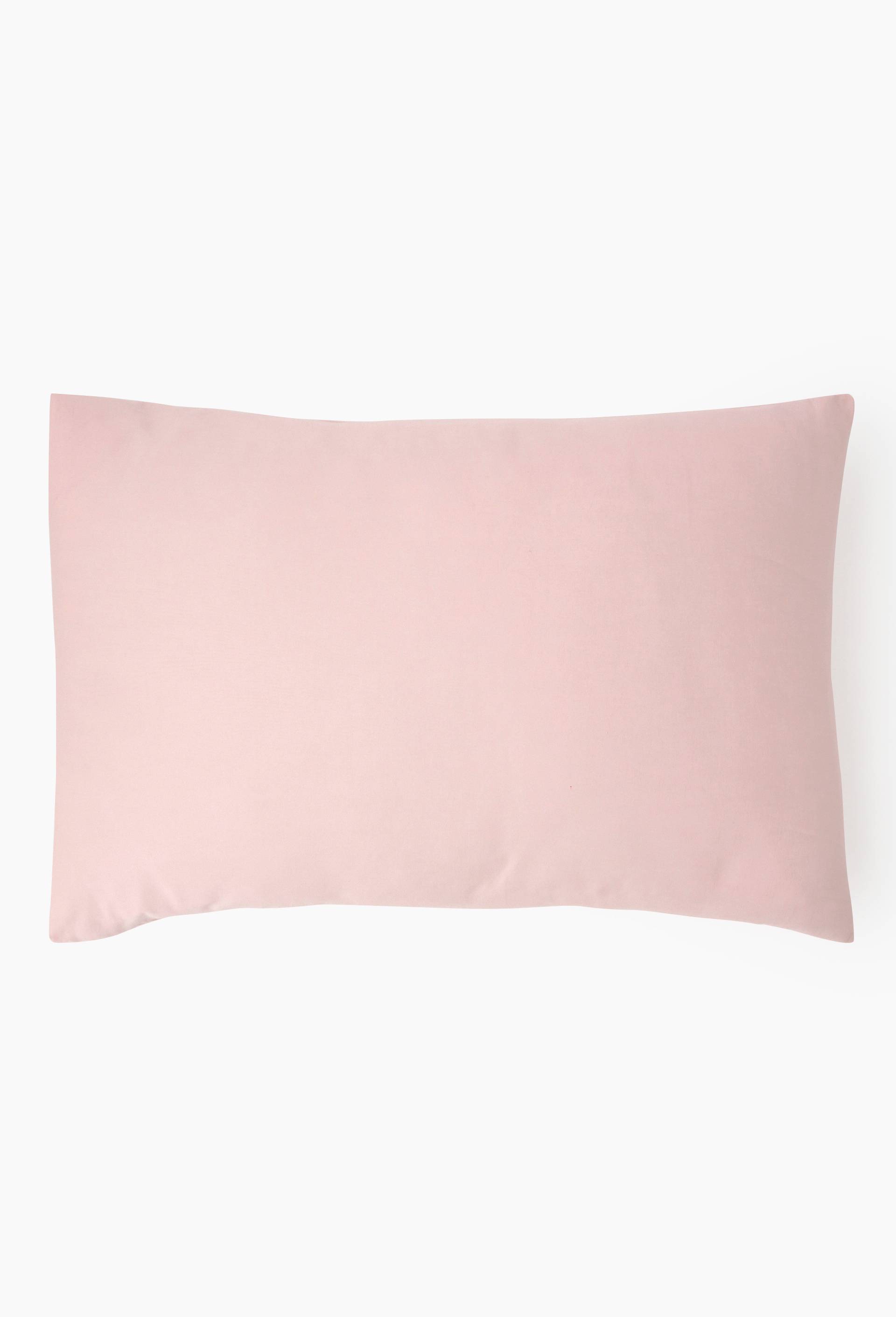 Taie d'oreiller unie, 100% coton bio, Rose, large image number 2